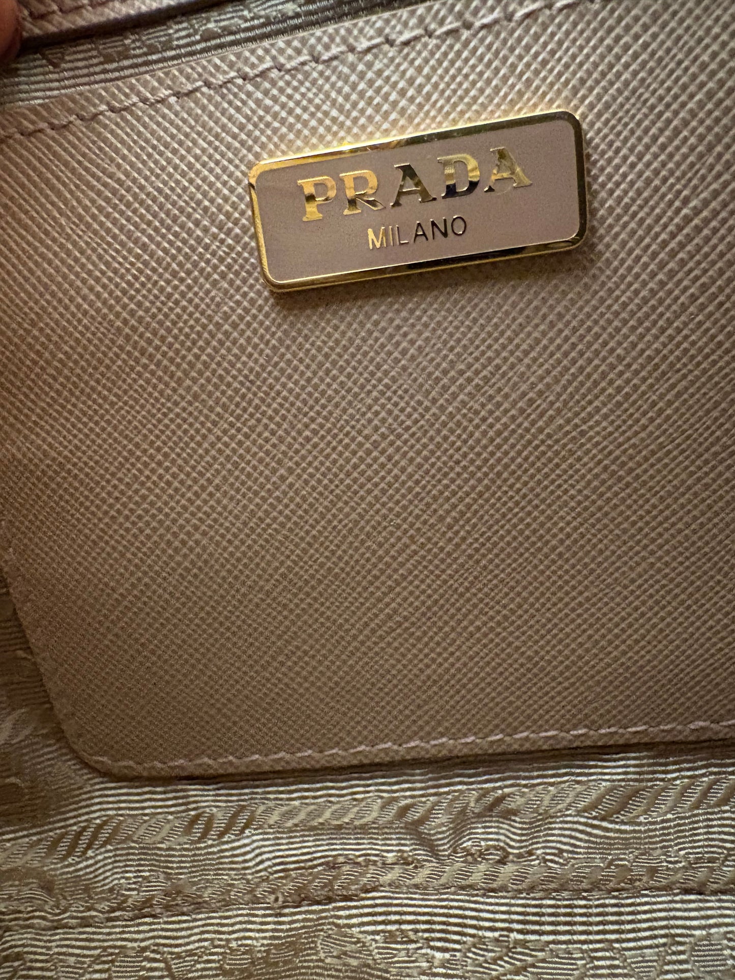 Prada mini galleria pelle  saffiano cipria nuova