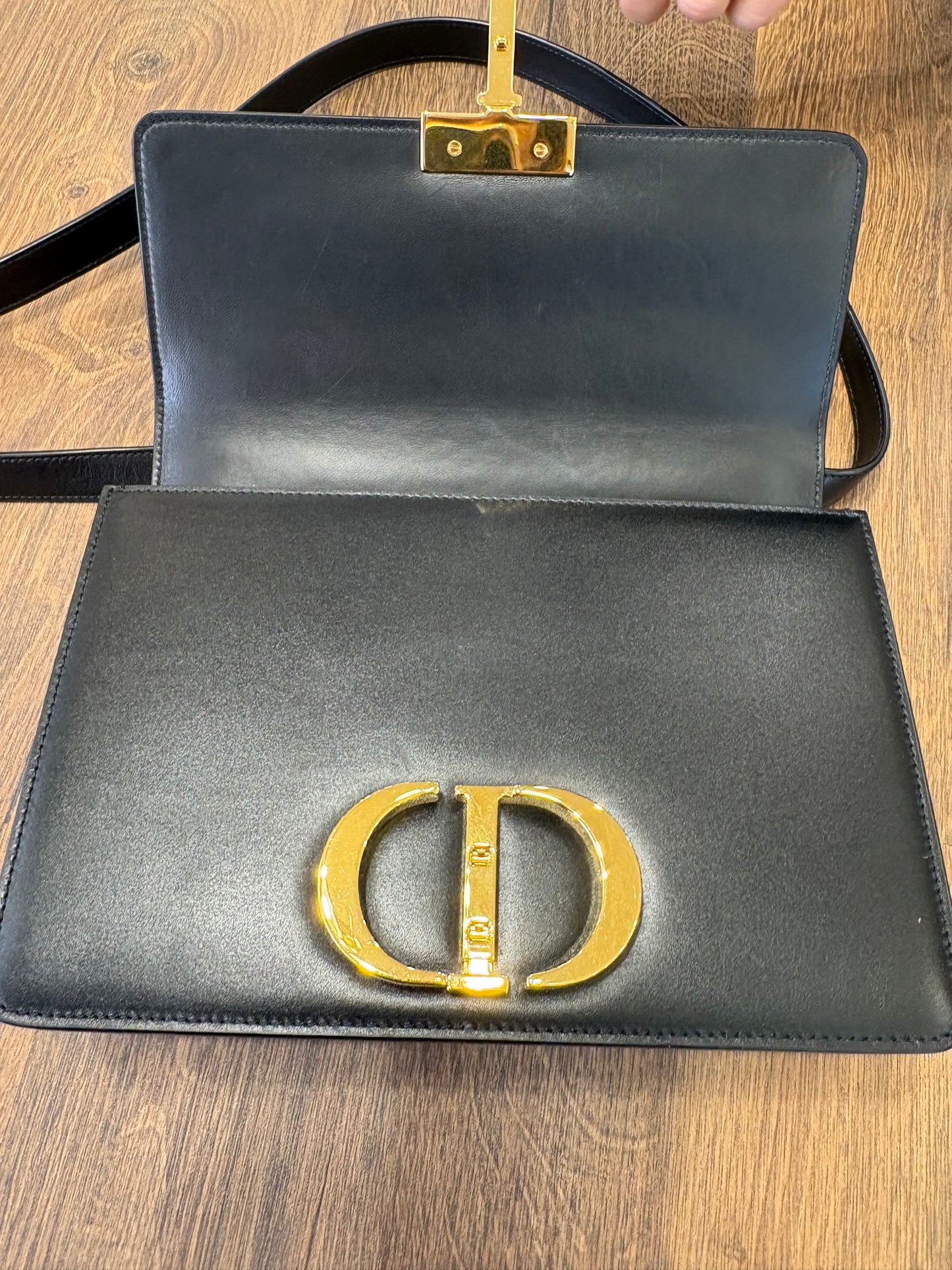 Dior borsa 30 Montaigne vitello nero