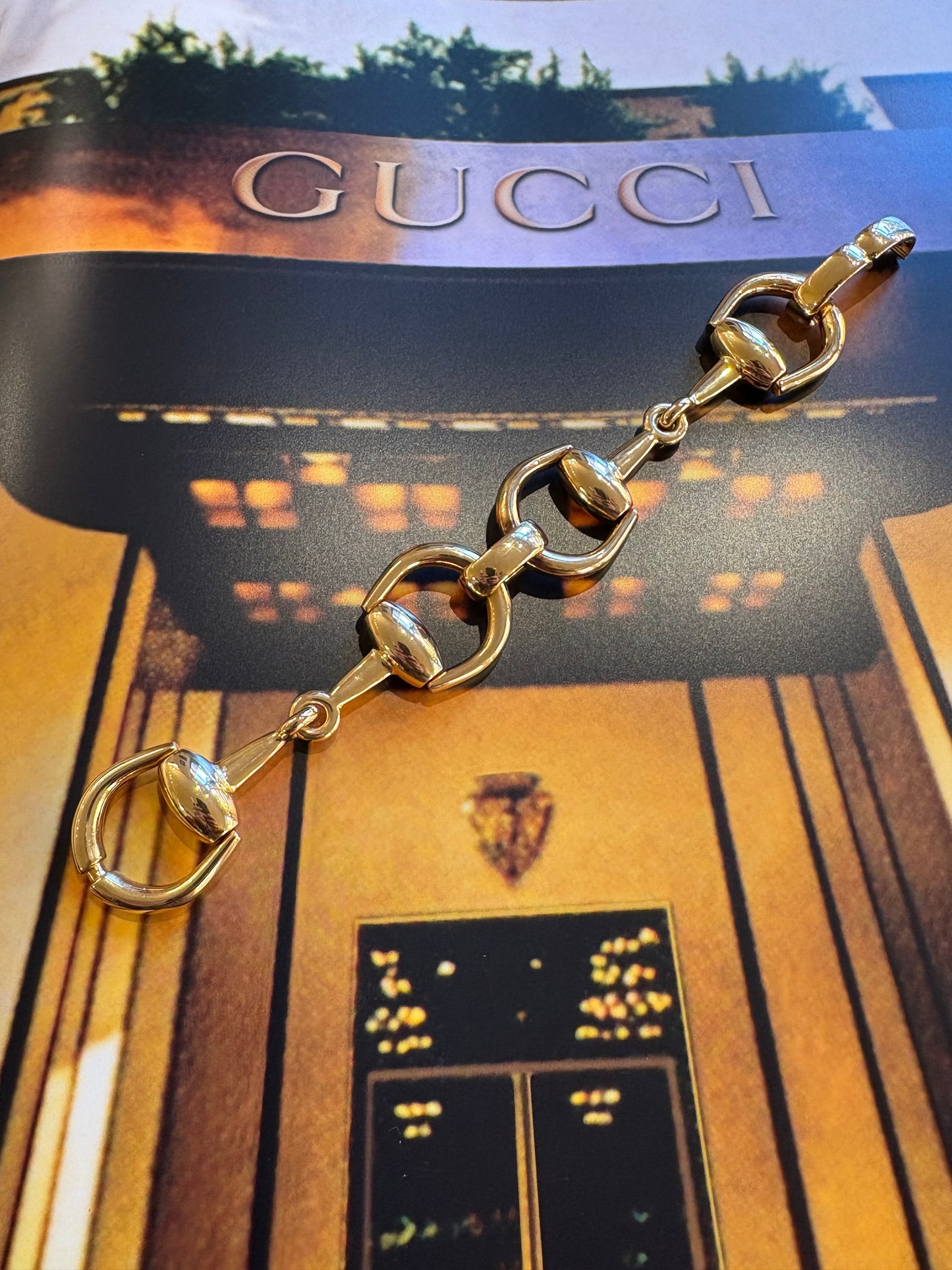 Gucci bracciale Horsebit in oro giallo 18Kt