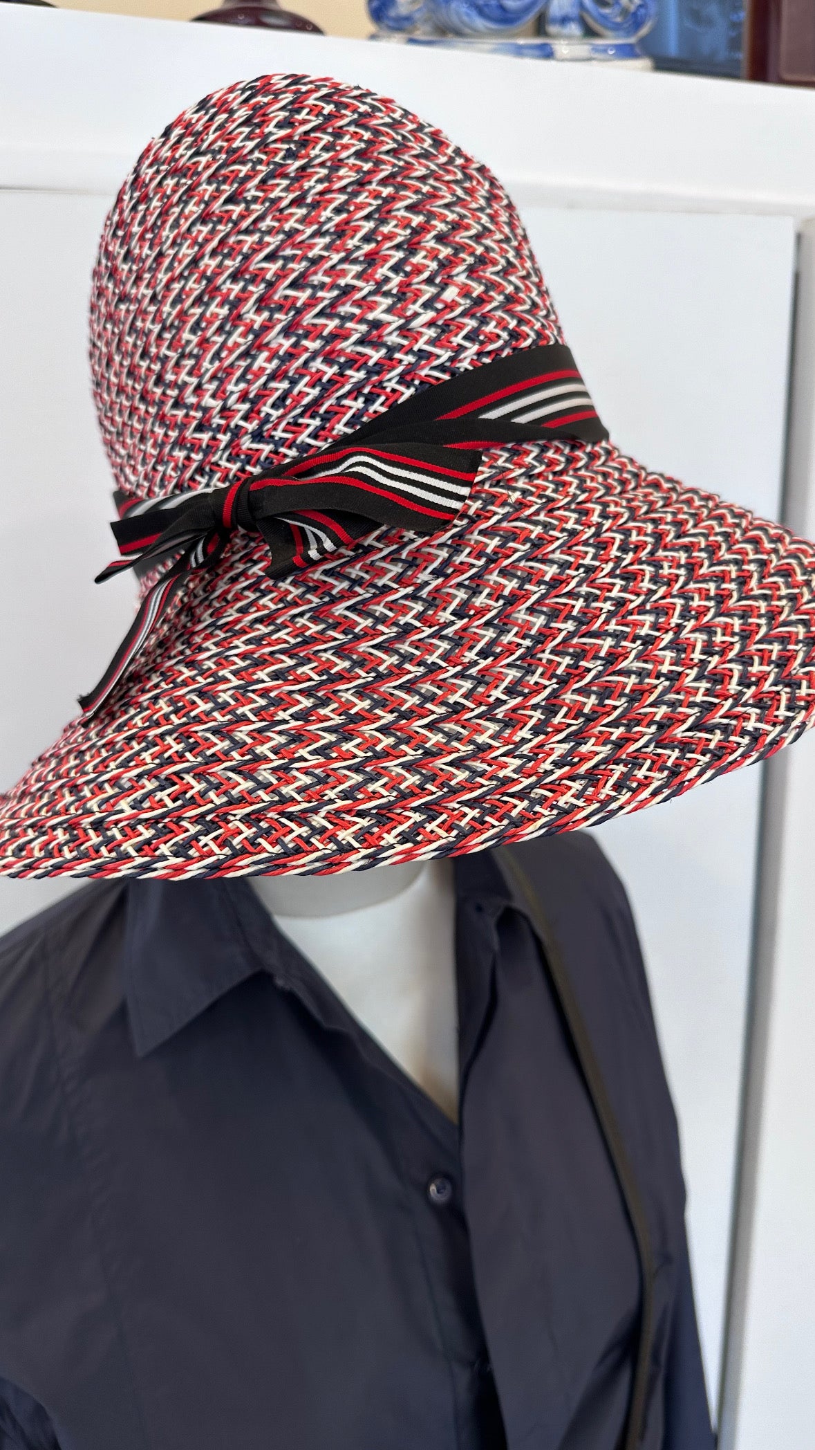 Giorgio Armani Cappello in tessuto intrecciato mis57