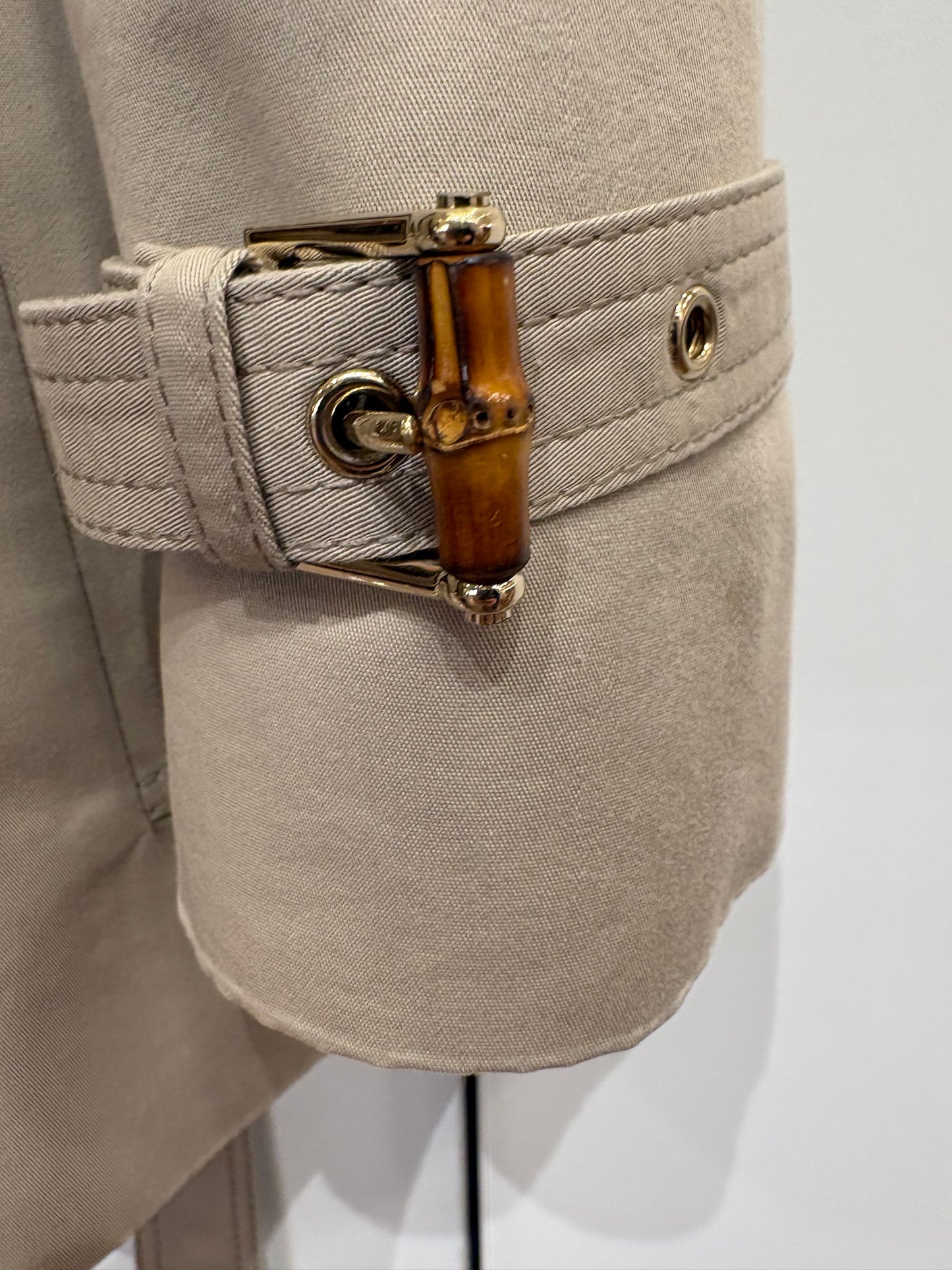 Gucci trench sfoderato S dettagli bamboo