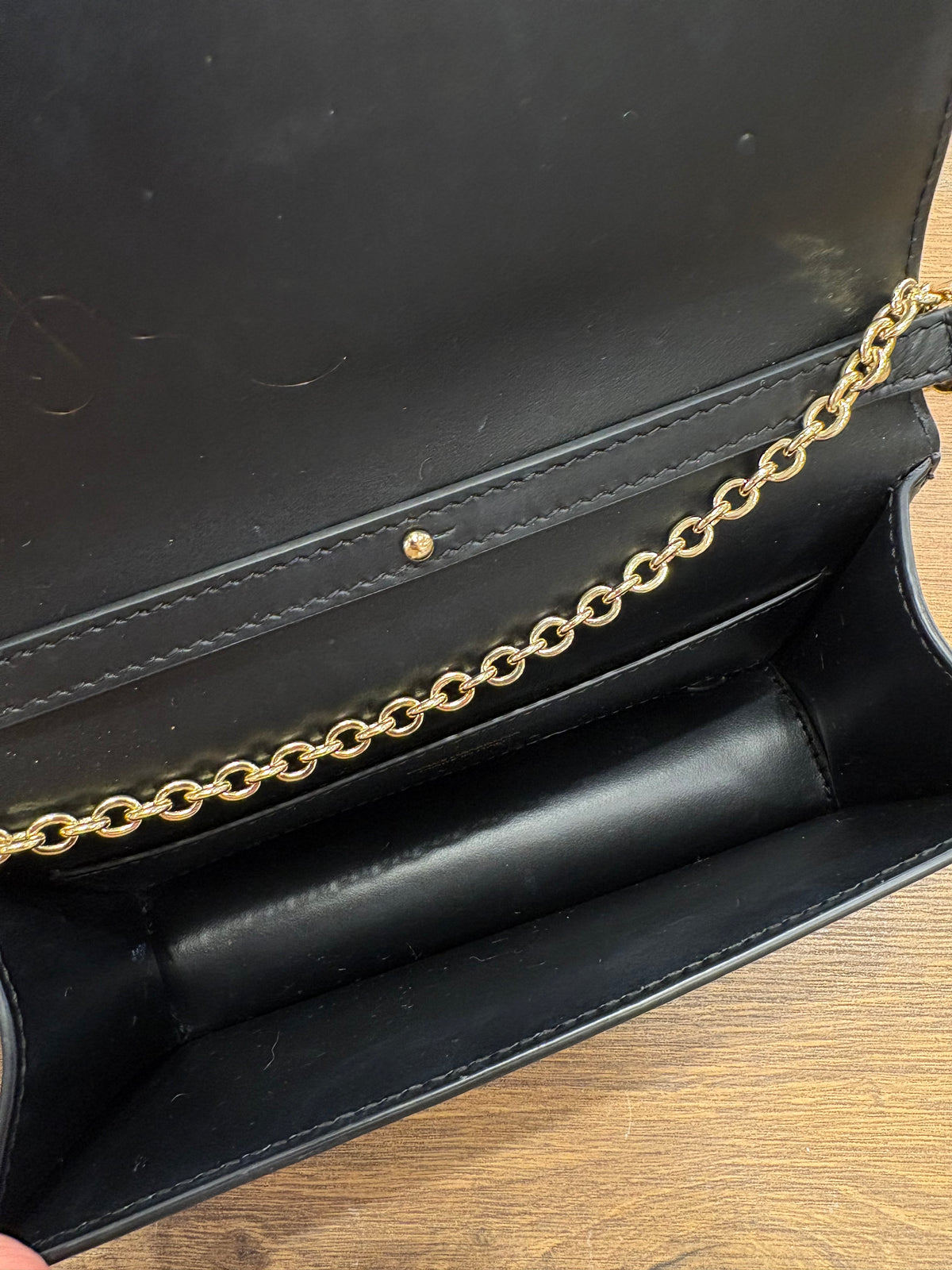 Dolce & Gabbana borsa 3.5 in pelle nera con catena . Nuova