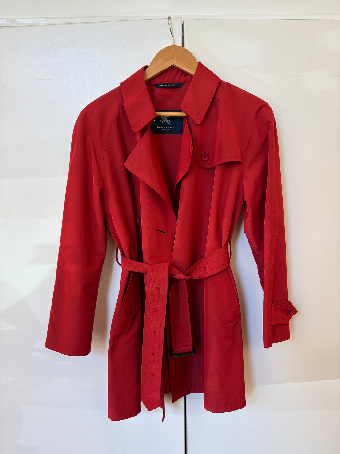 Burberry trench tecnico sfoderato  rosso