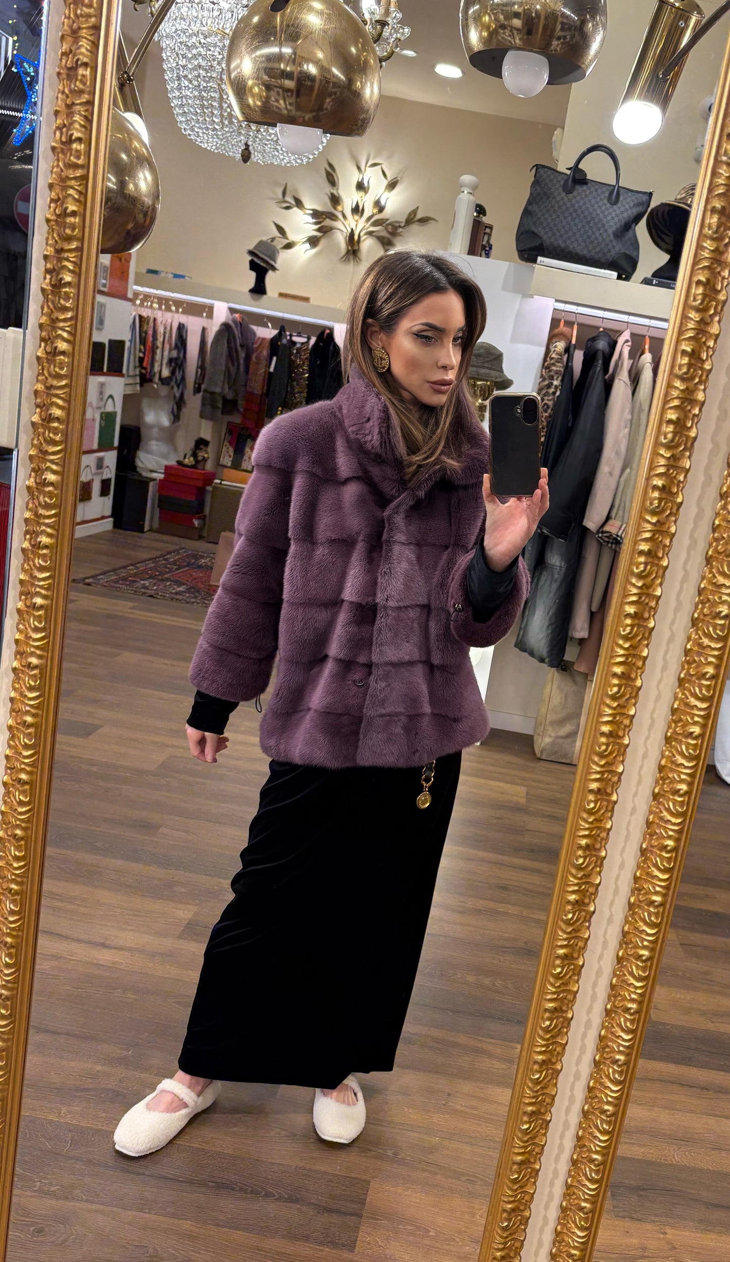 Visone femmina viola S