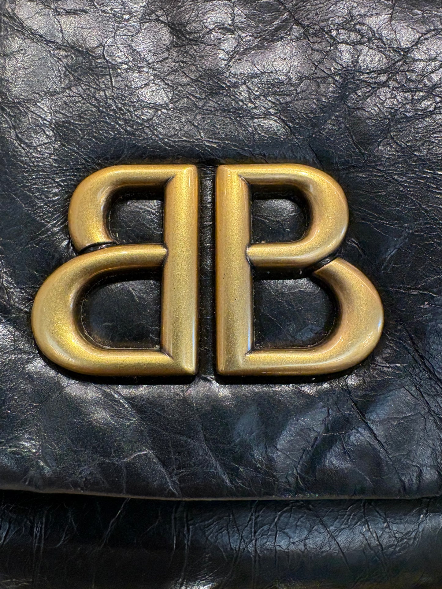 Balenciaga Monaco medium catena oro anticato