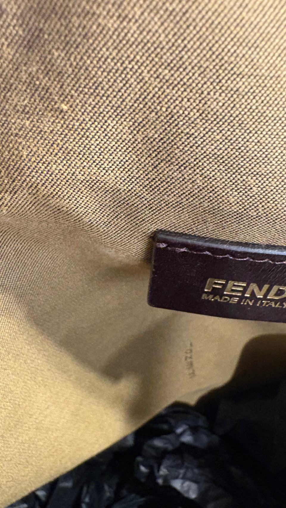 Fendi shopping bag a mano tela e pelle