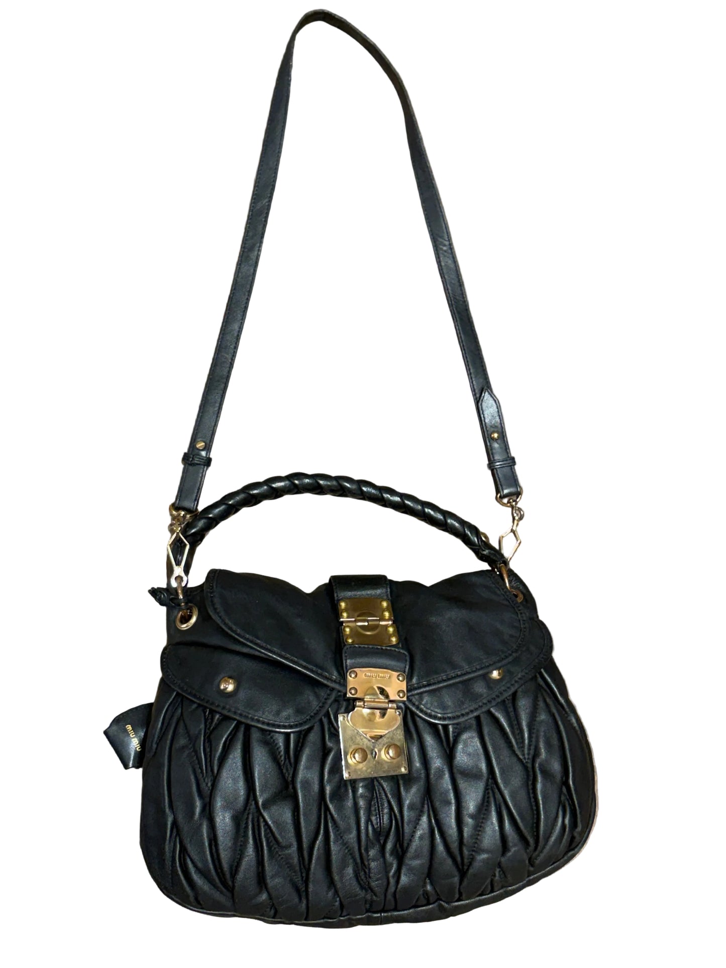 Miu Miu Coffer in pelle matelasse ‘ nera