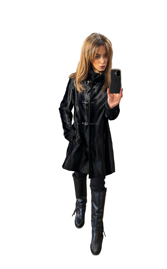 Fay cappotto in velluto ganci silver 42