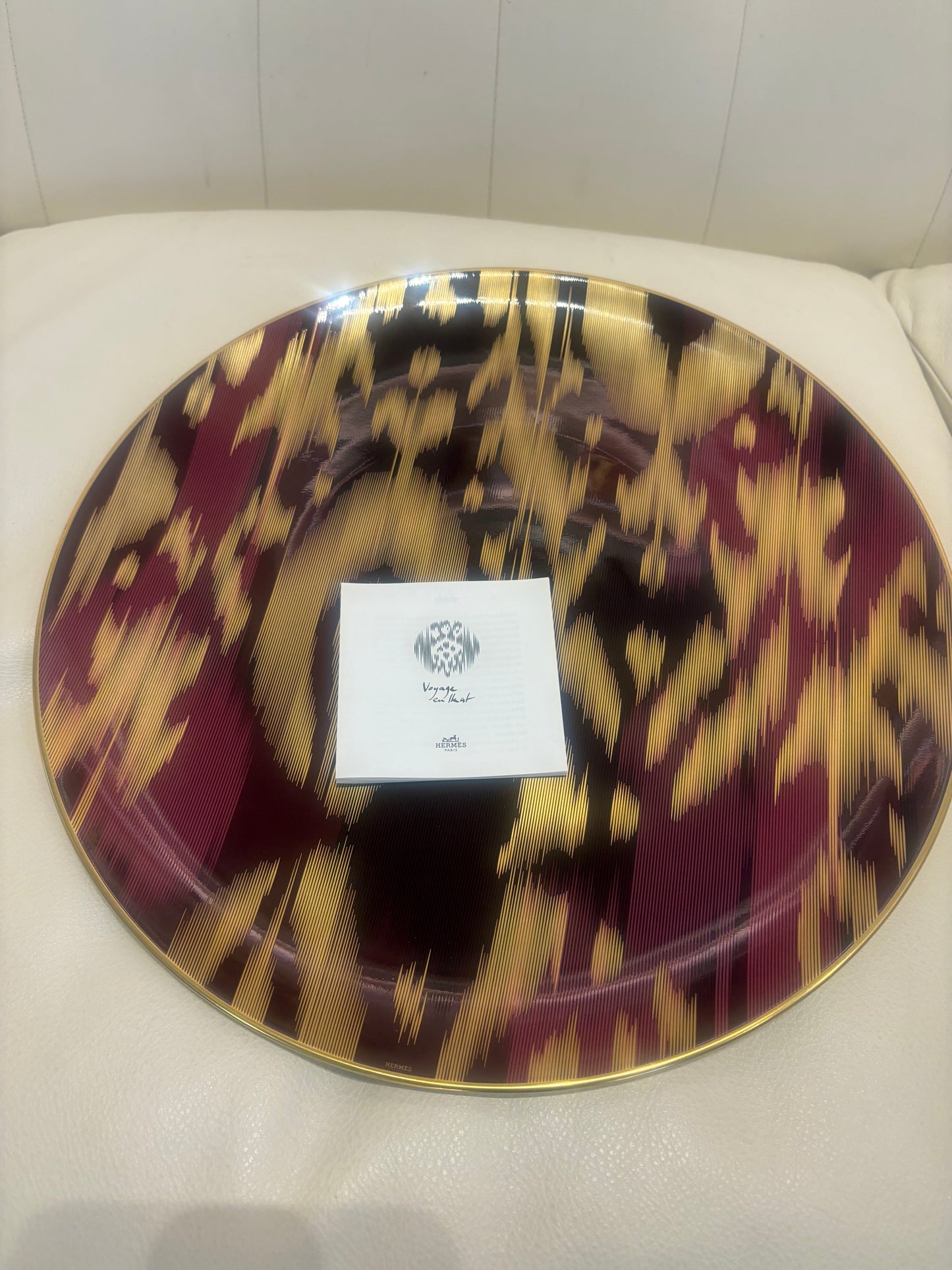 Hermès Vojage En Ikat set piatti porcellana e oro (24 pezzi) nuovo