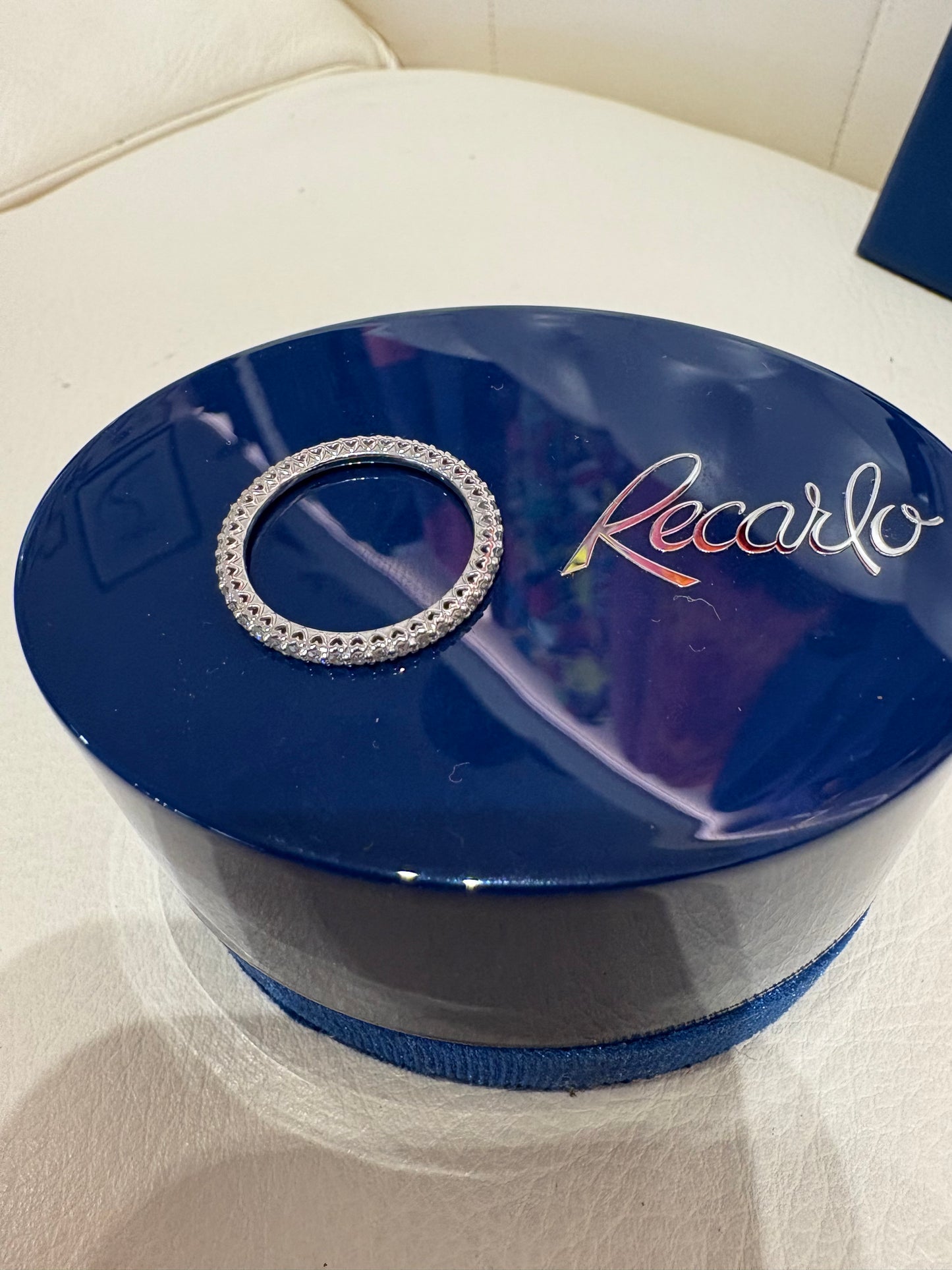 Recarlo anello in oro bianco con diamanti mis13