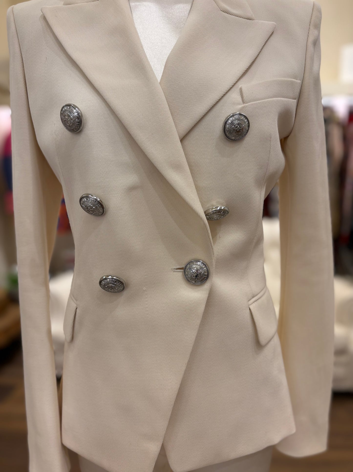 Balmain blazer doppio petto lana