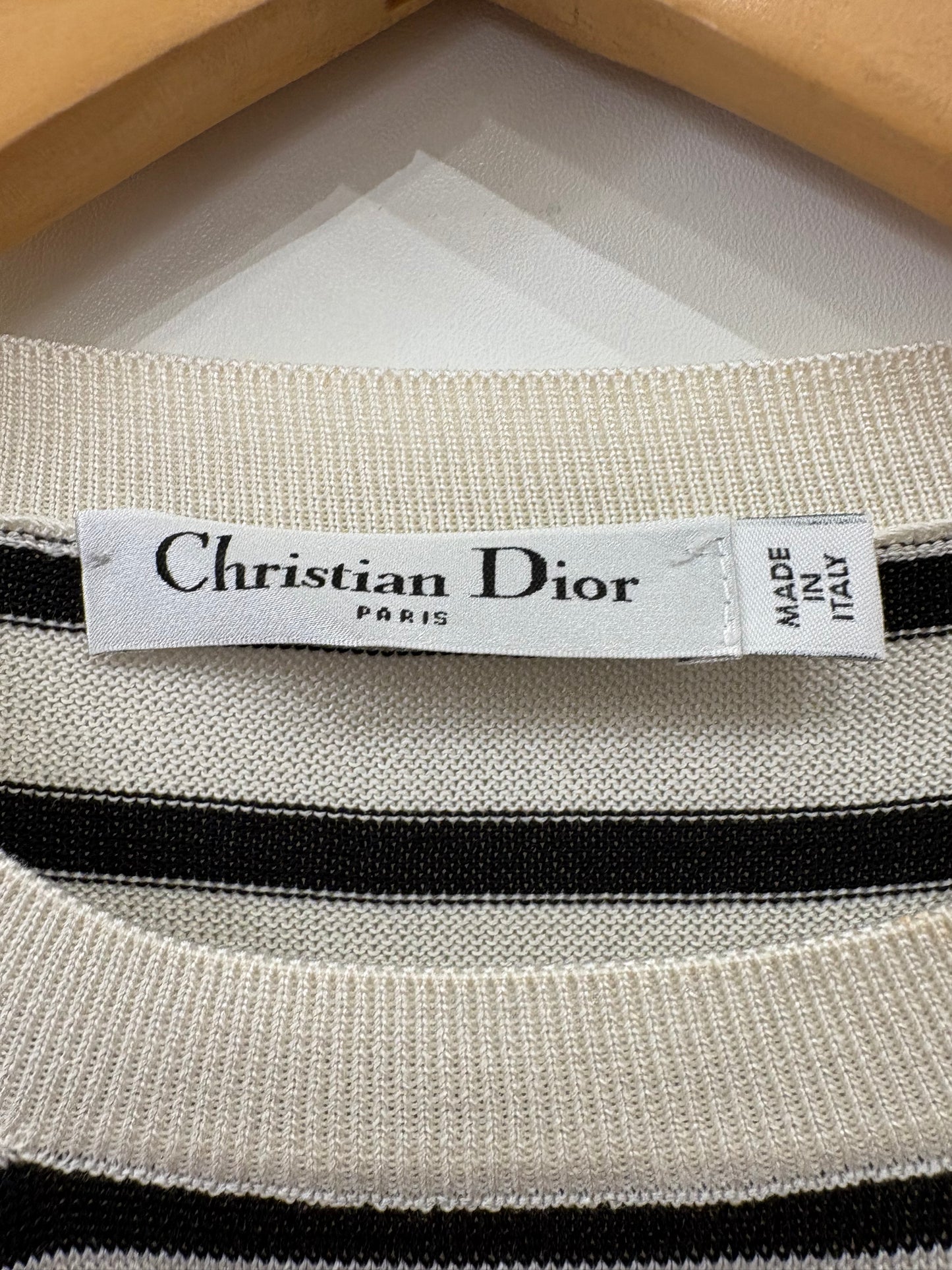Dior maglia J’Adior 8 righe bianche e nere