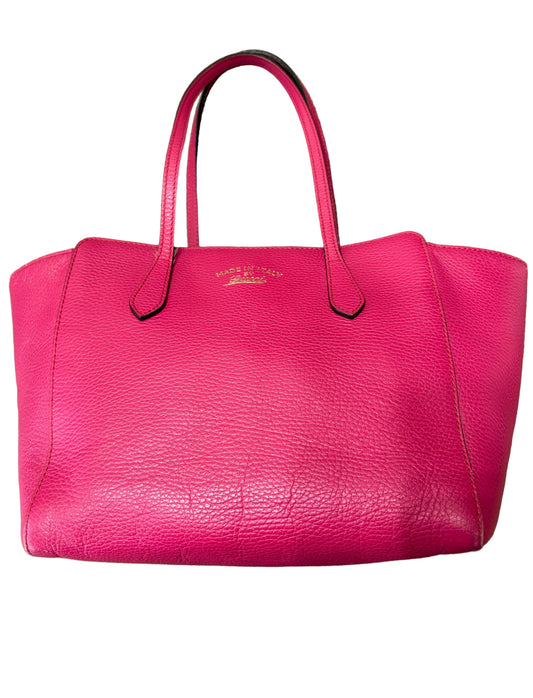 Gucci Swing  Tote bag in pelle fucsia