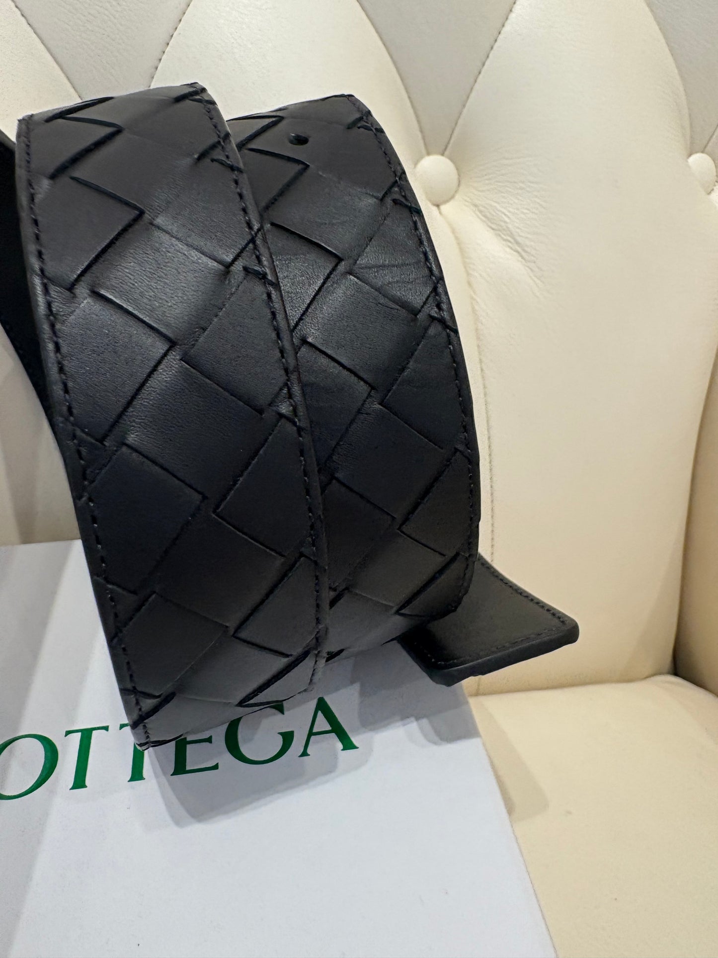 Bottega Veneta cintura uomo in pelle