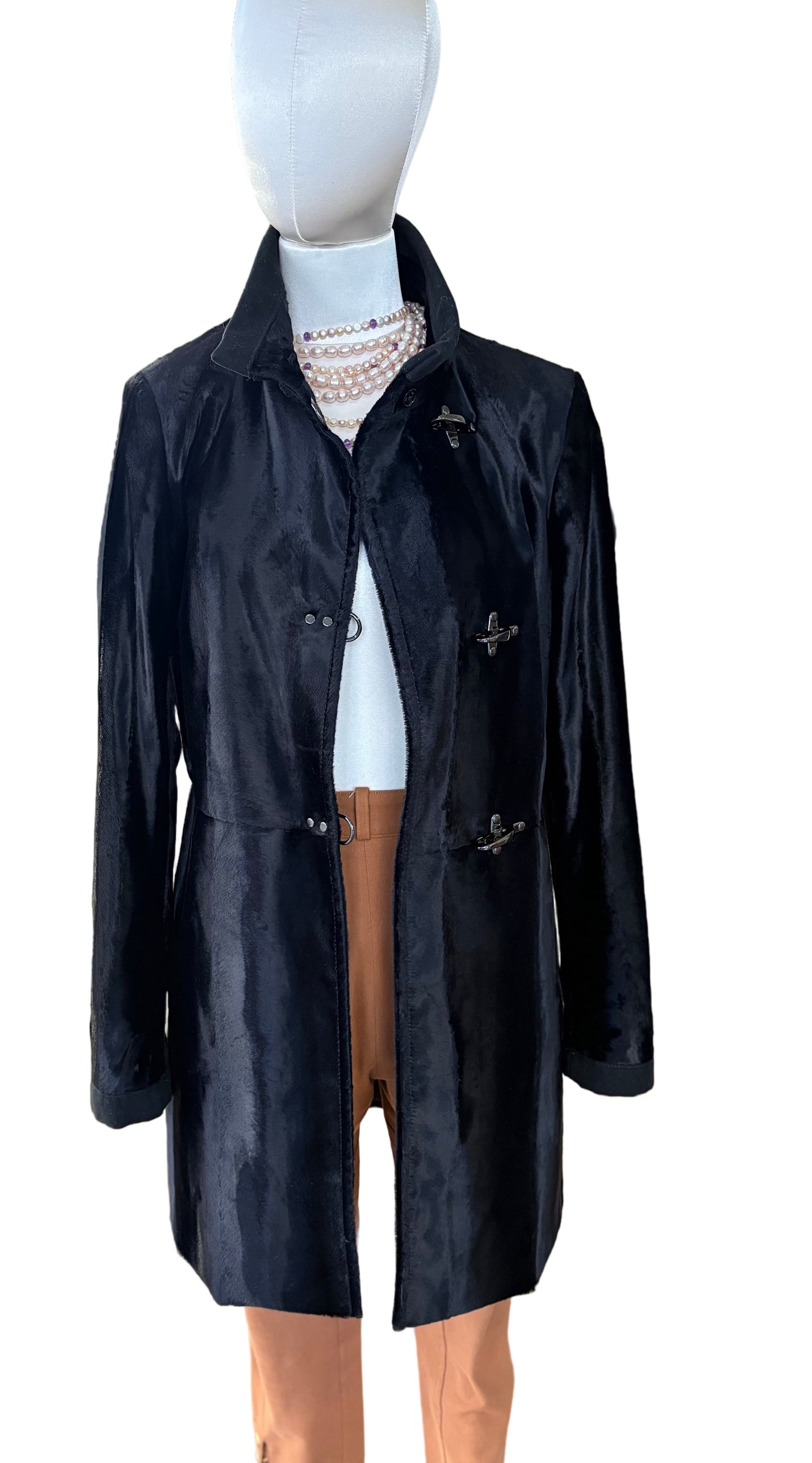 Fay cappotto in velluto ganci silver 42