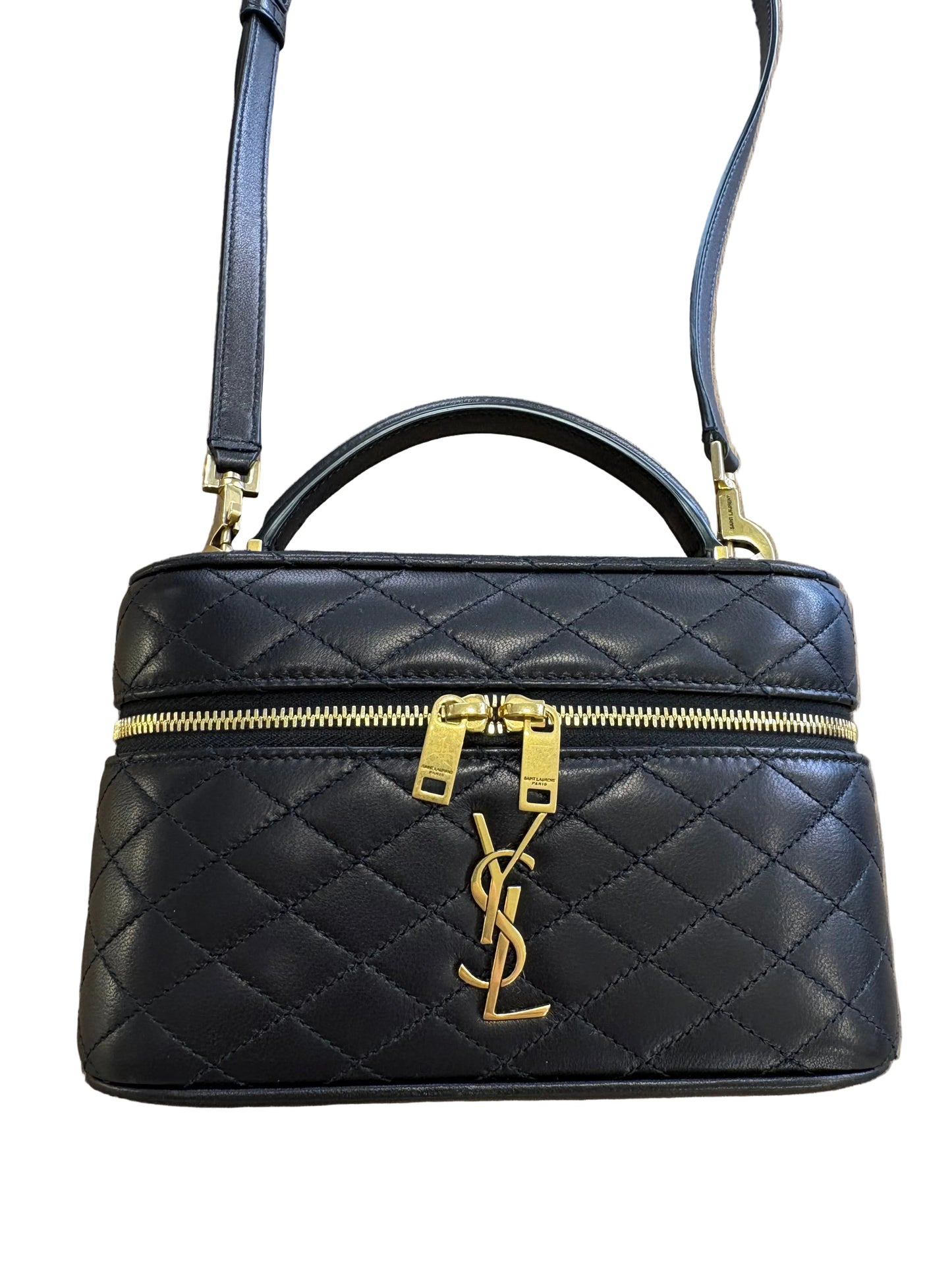 YSL GABY VANITY IN PELLE DI AGNELLO NERO. NUOVA