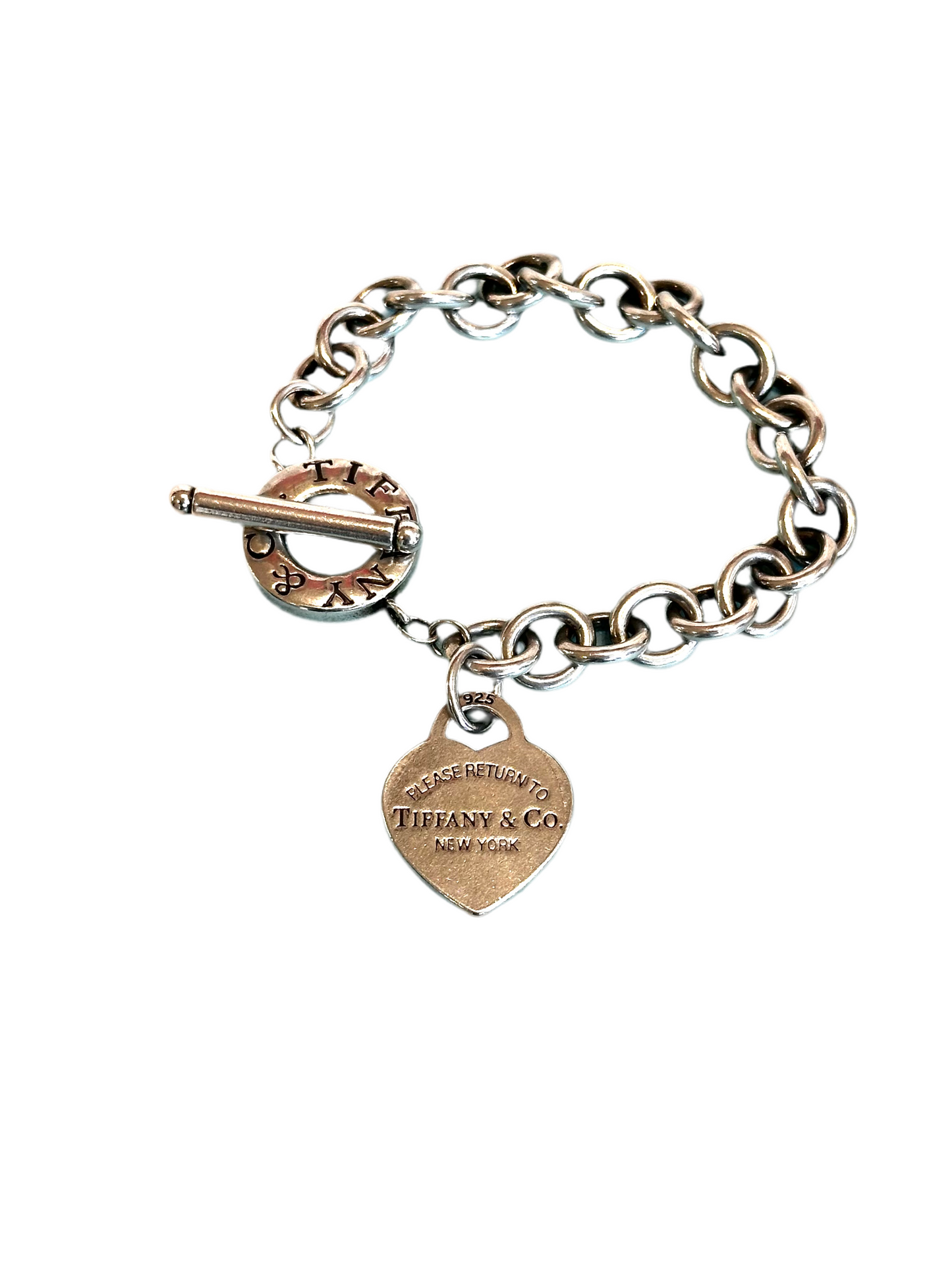 Tiffany Bracciale Heart Tag chiusura toggle in argento