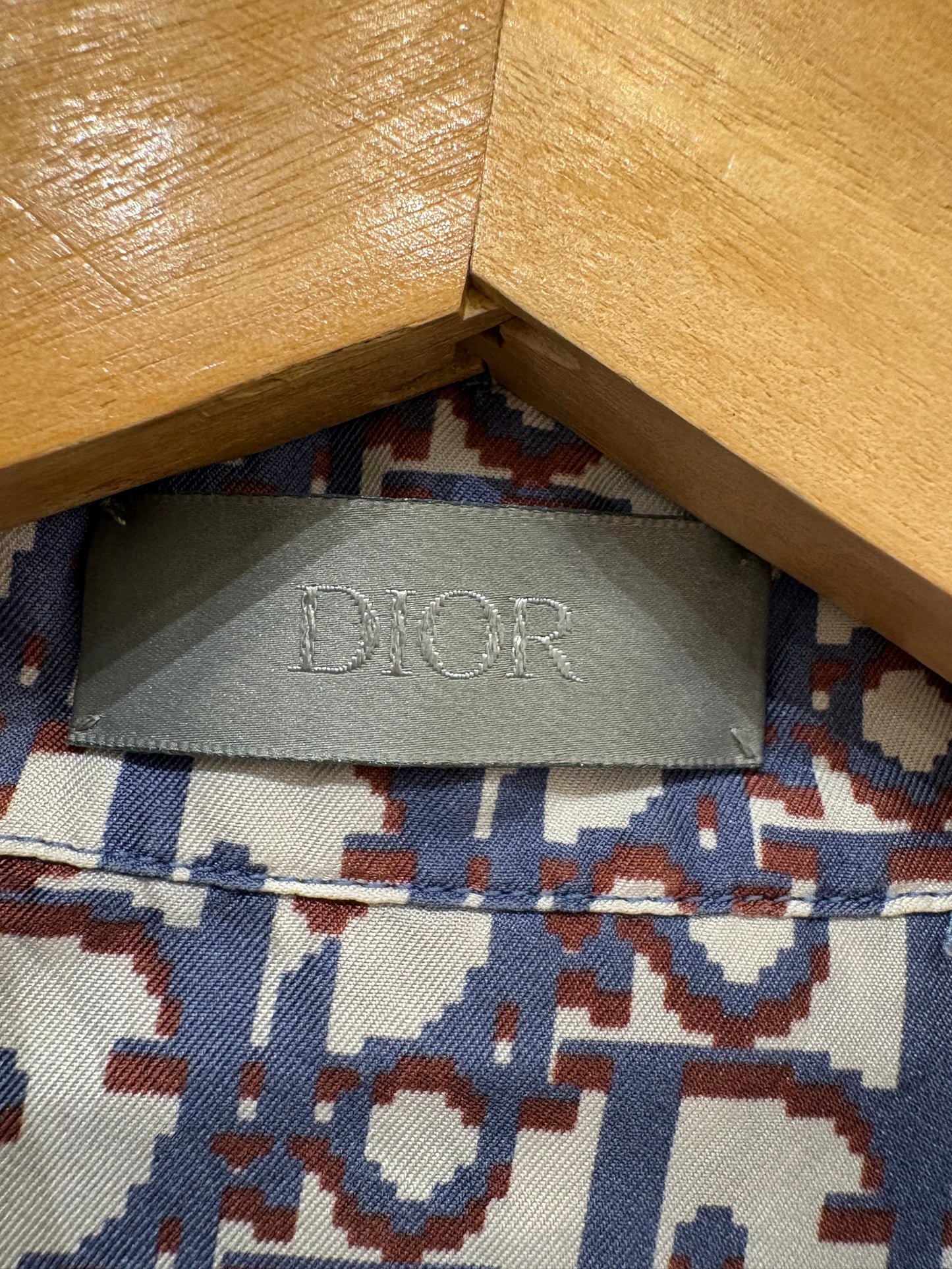 Dior camicia in seta Oblique uomo