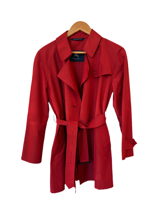 Burberry trench tecnico sfoderato  rosso