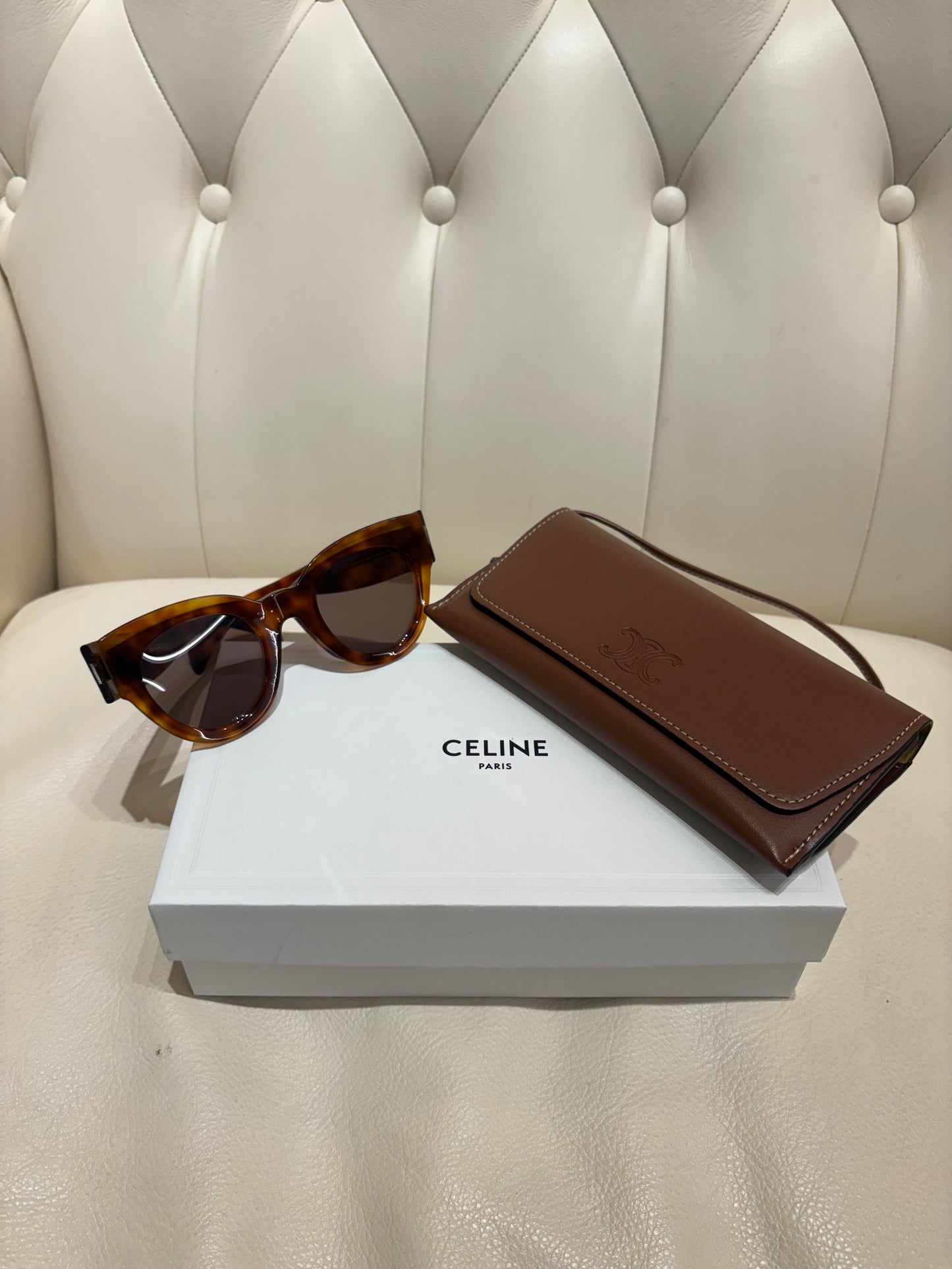 Celine occhiali da sole acetato marmorizzato