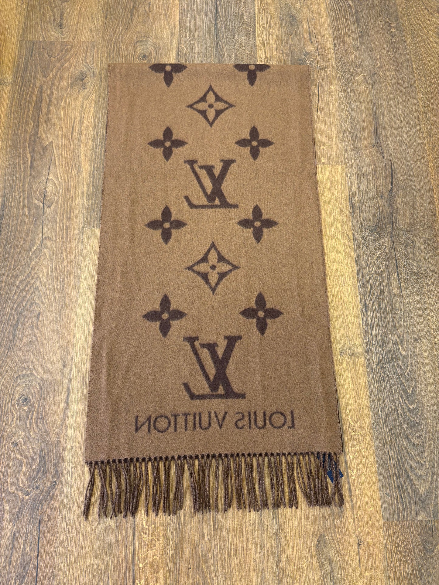 Louis Vuitton sciarpa grande Reykjavik motivo monogram Giant cashmere nuova