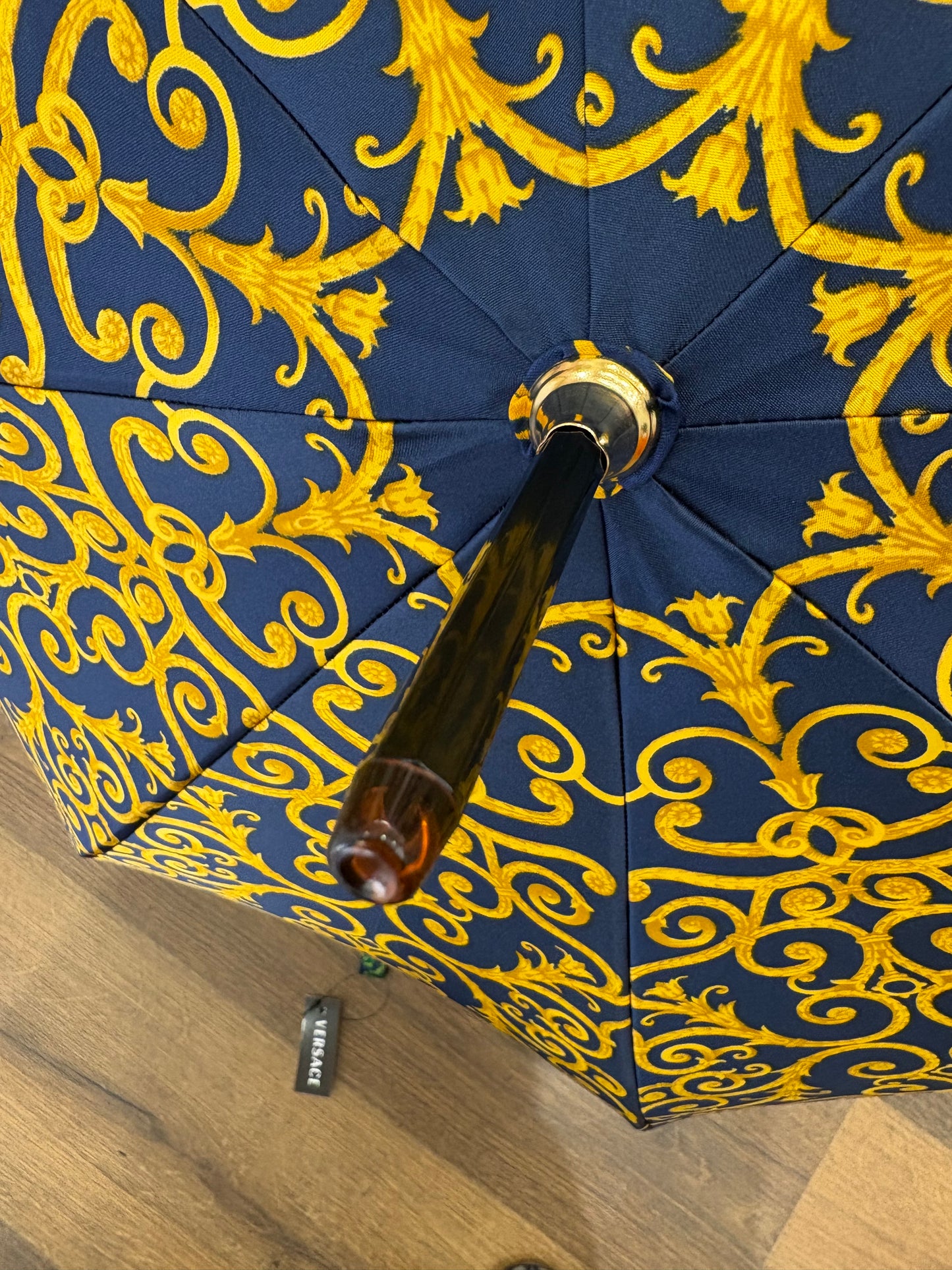 Versace ombrello  barocco blu giallo. Nuovo