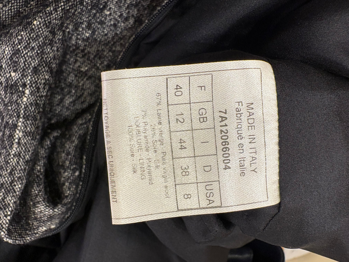 Christian Dior abito tweed in lana