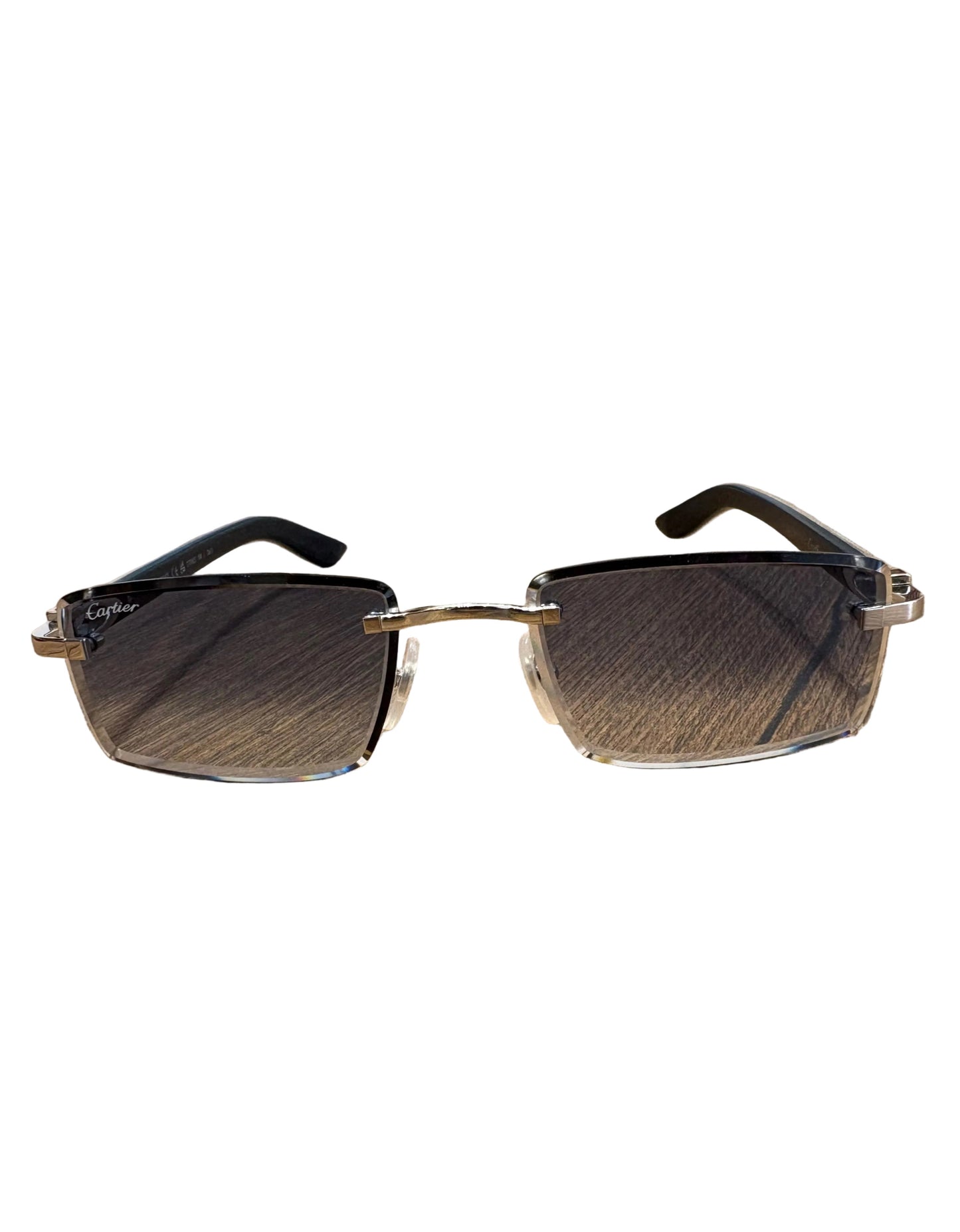 Occhiali da Sole Cartier Décor C - Modello CT0582S Rimless con Aste in Legno Pregiato.Nuovi
