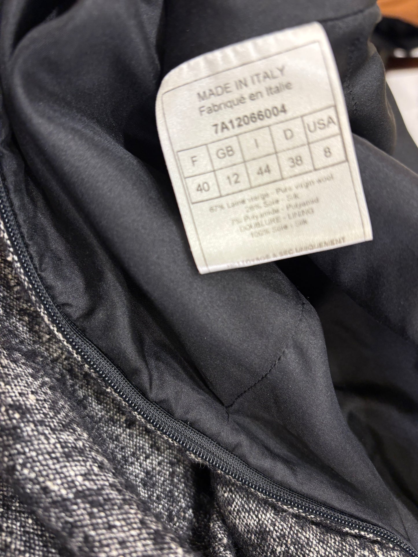 Christian Dior abito tweed in lana