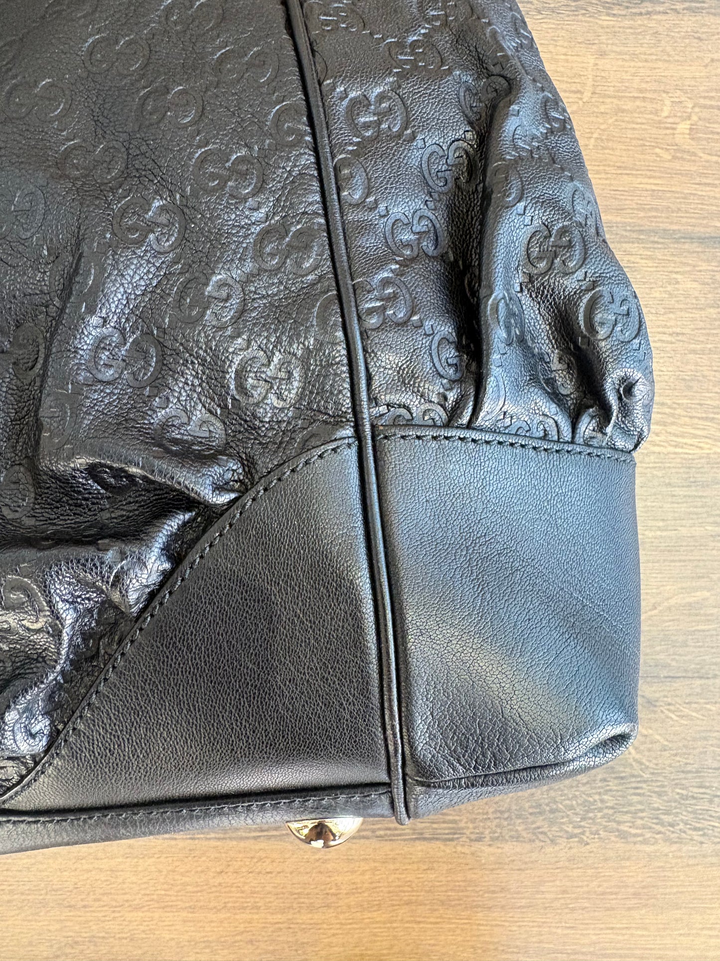 Gucci Full Moon borsa  a spalla in pelle Guccissima