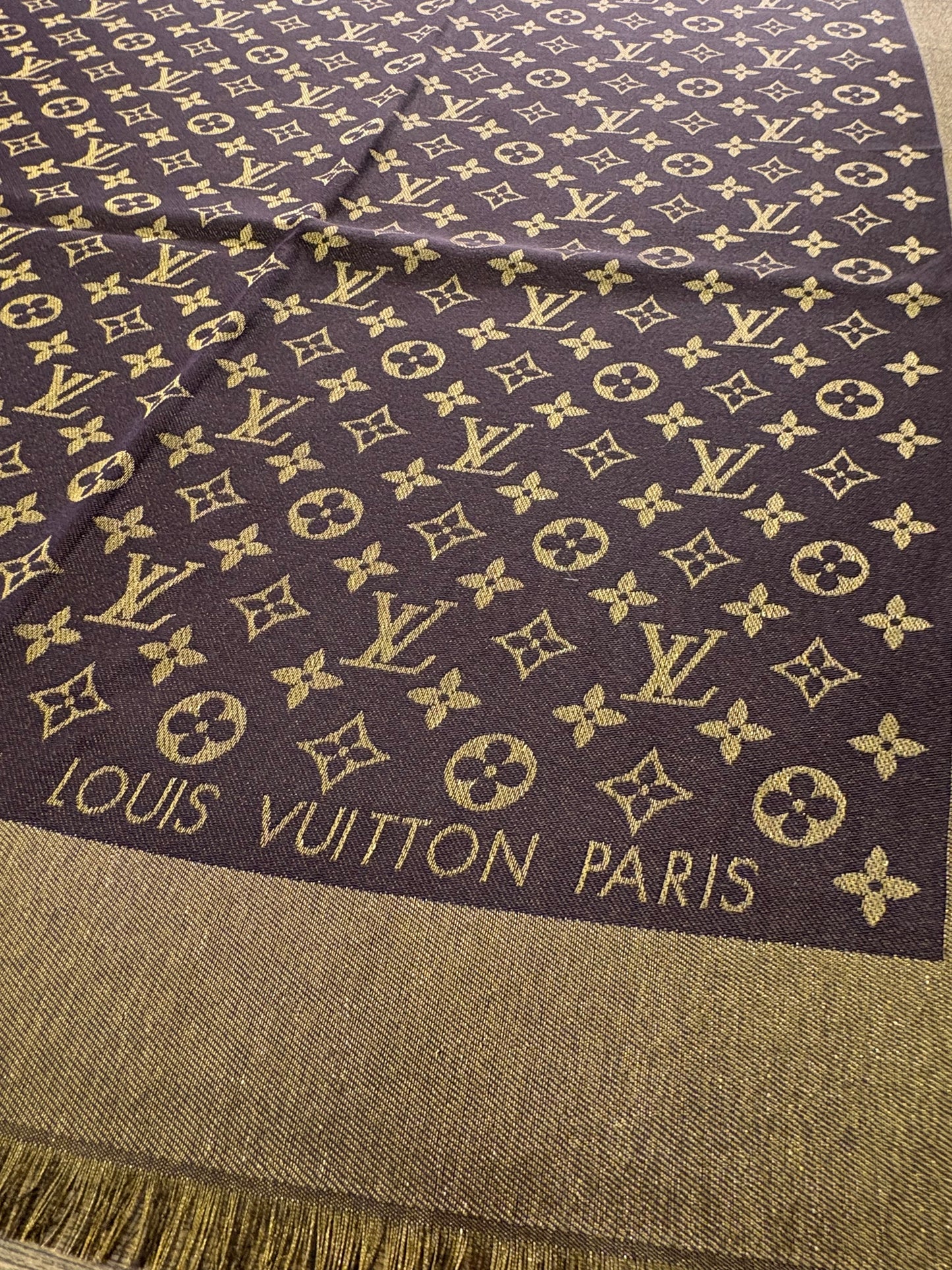 Louis Vuitton scialle Shine moro/bronzo . Nuovo