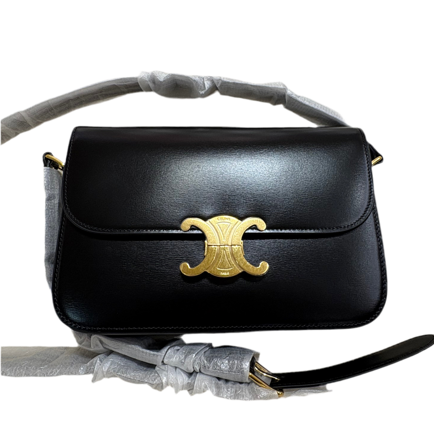 CELINE 
BORSA TRIOMPHE CLASSIQUE IN PELLE DI VITELLO LUCIDA