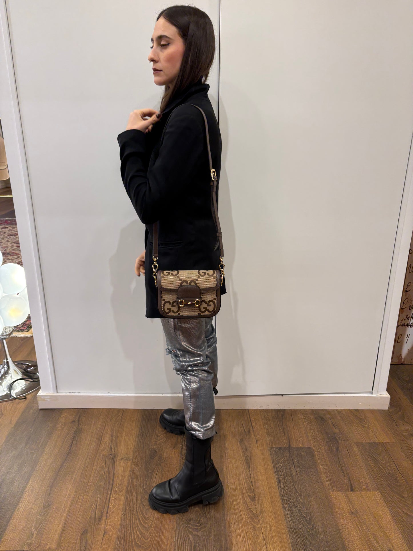 Gucci Horsebit 1955 Jumbo GG nuova