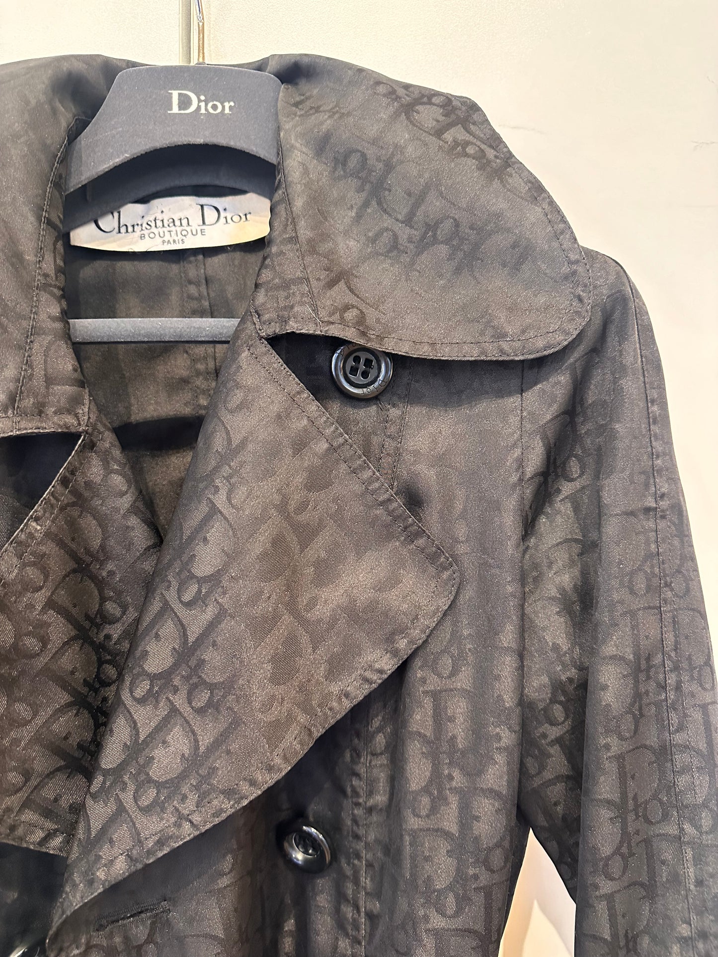 Dior trench sfoderato tecnico con monogram