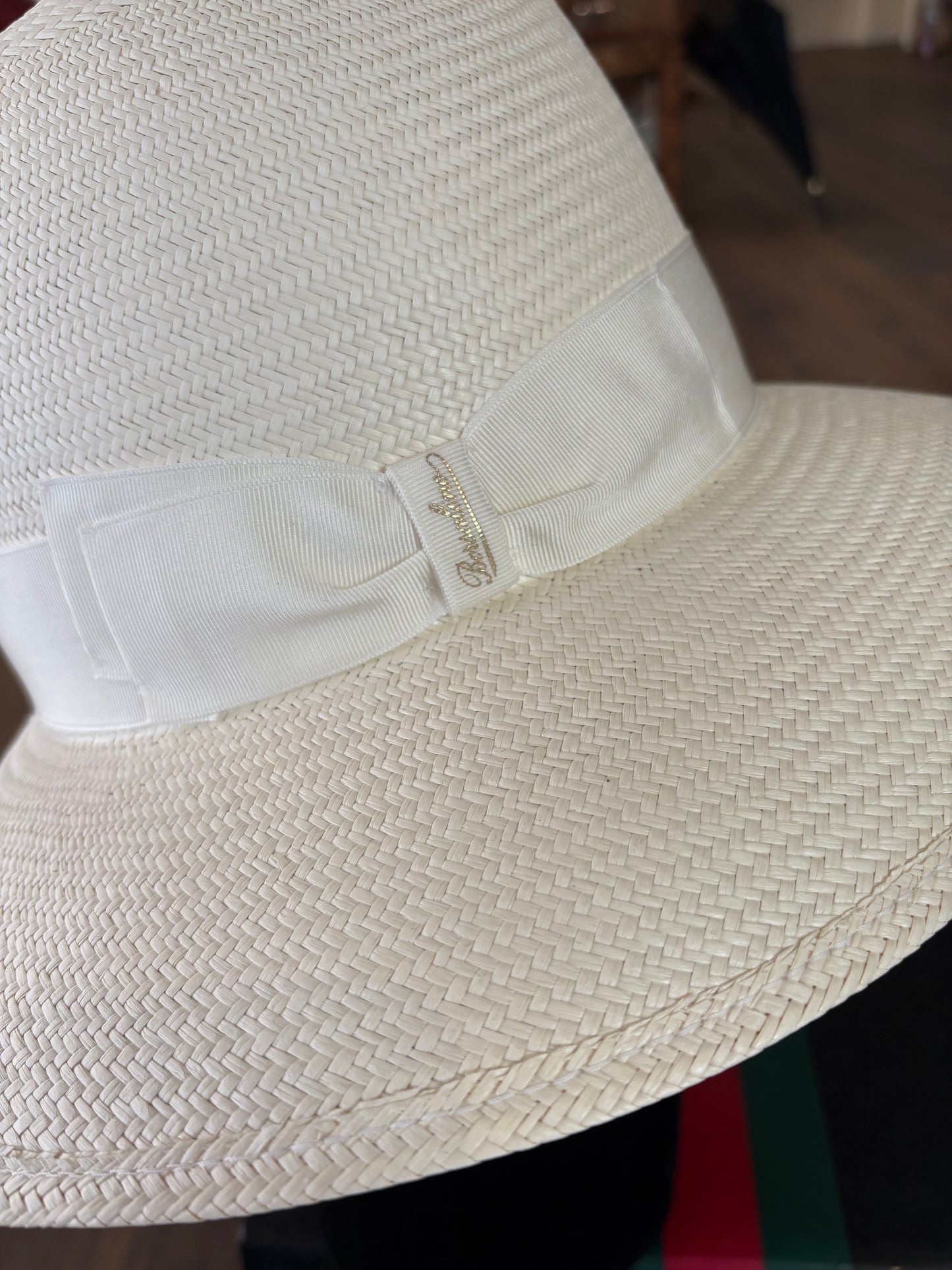 Borsalino cappello Claudette Panama fine tesa larga