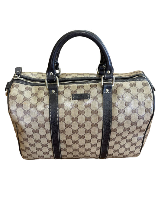 Gucci Bauletto Joy Boston Bag in Tela GG Crystal e Pelle