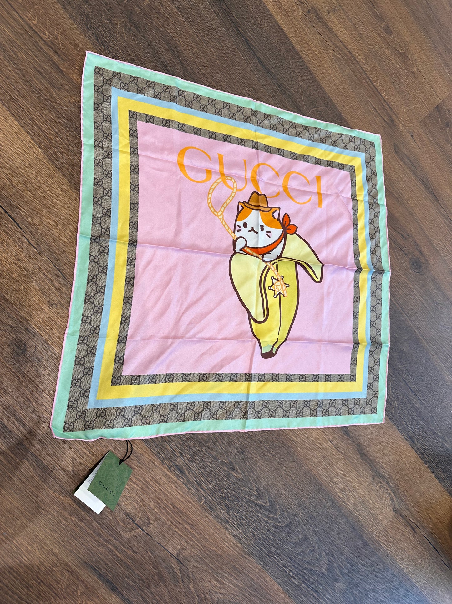 Gucci foulard seta Bananya 70x70