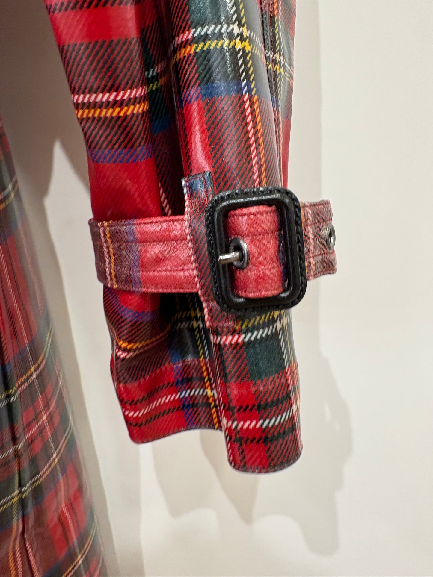 Burberry trench coat  lungo in vinile e lana vergine