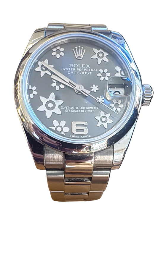 Rolex Datejust 31 con quadrante Floral Dark Rhodium