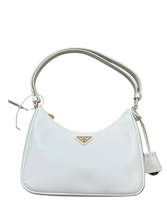 Borsa Prada Re-Edition 2005 in Pelle Saffiano Bianco