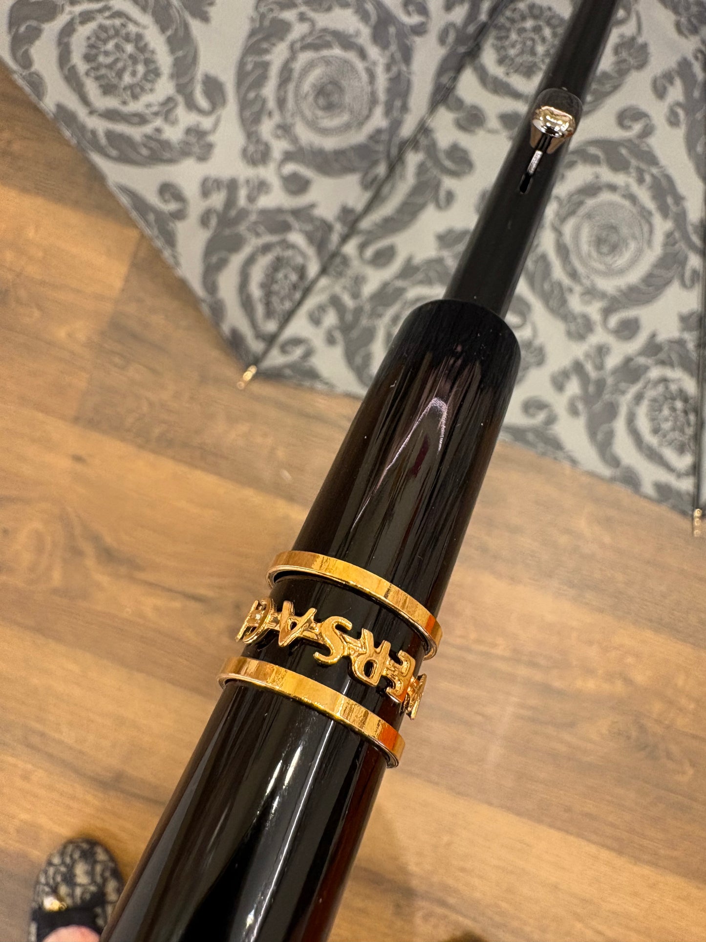 Versace ombrello barocco meduse grigio. Nuovo