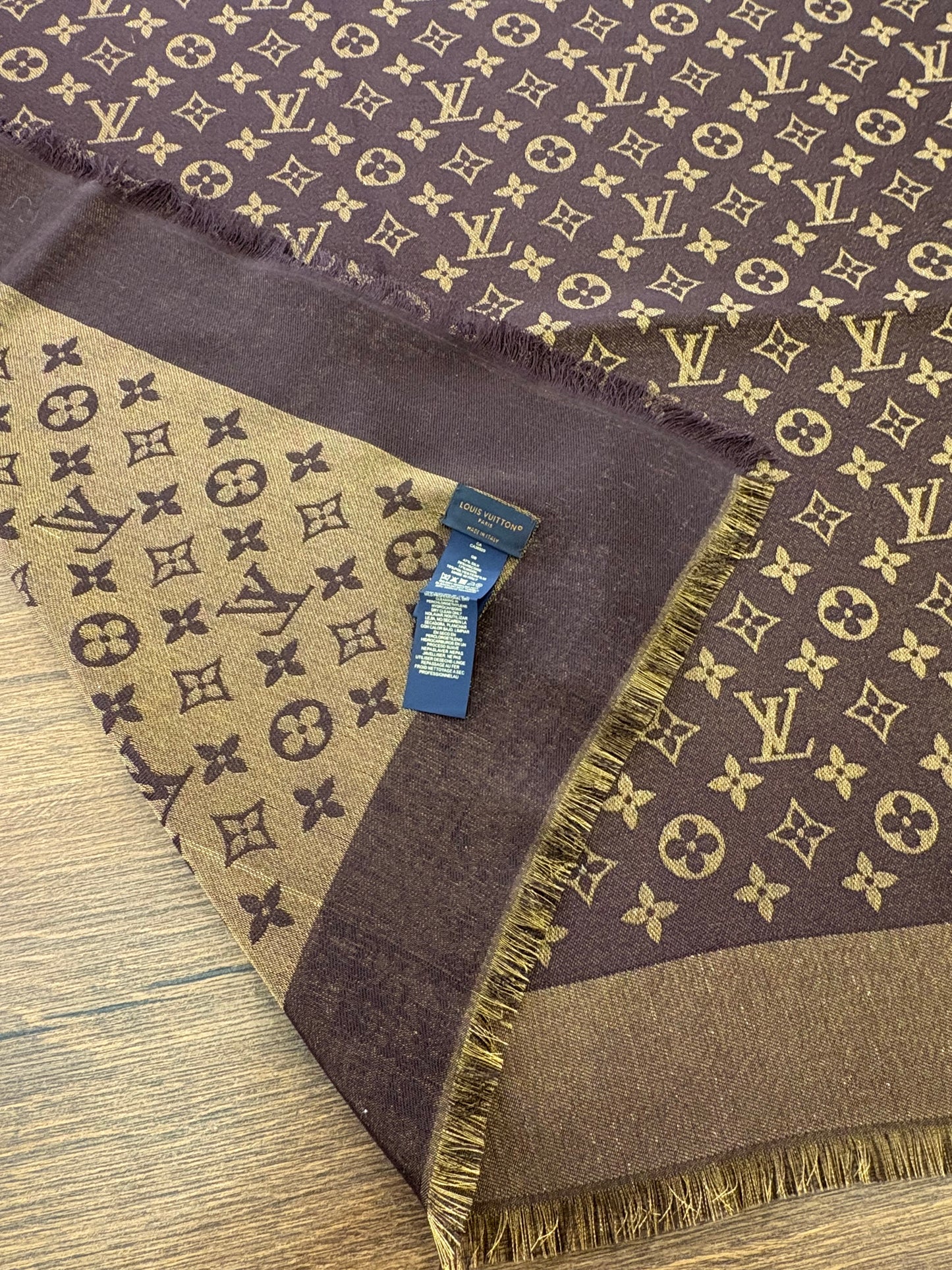 Louis Vuitton scialle Shine moro/bronzo . Nuovo