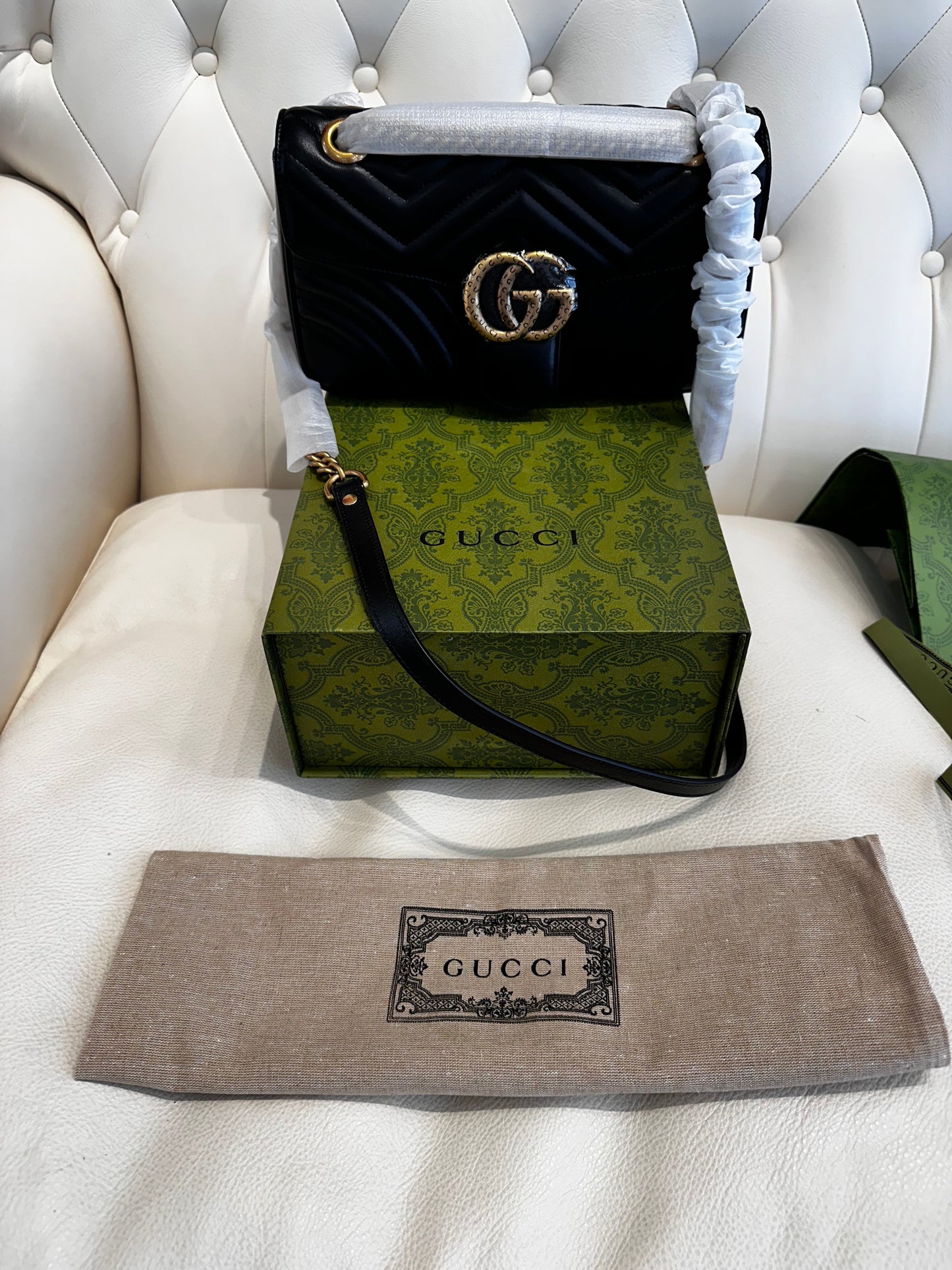 Gucci borsa a spalla GG Marmont misura piccola nuova full set