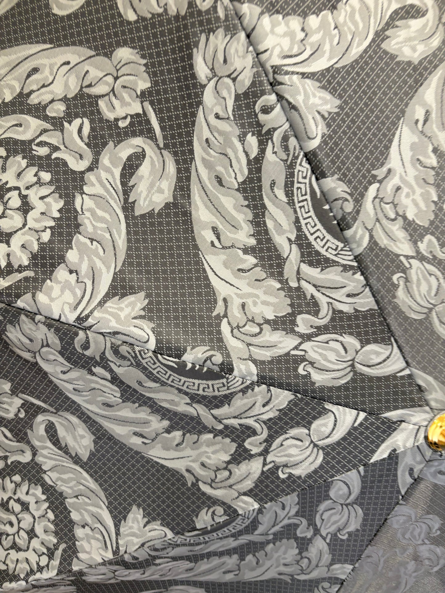 Versace ombrello barocco meduse grigio. Nuovo