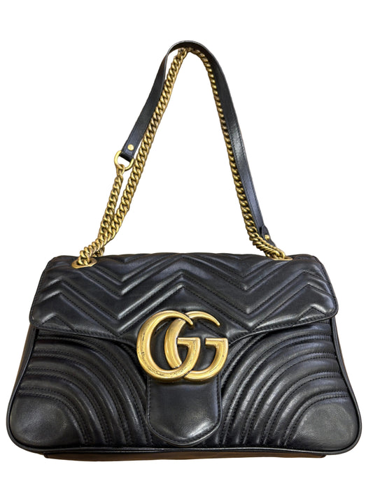 Borsa a spalla Gucci GG Marmont Large in pelle Matelassé - 30 cm