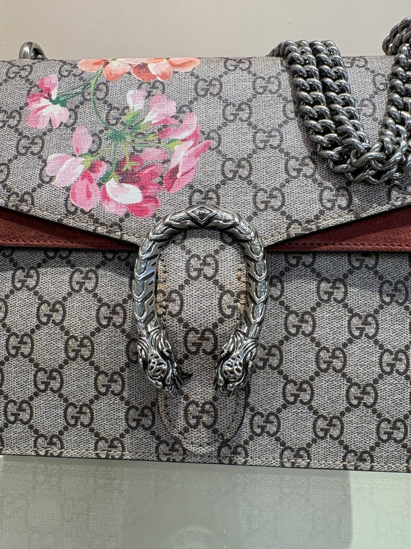 Gucci  Borsa a spalla Dionysus GG Supreme Blooms misura media