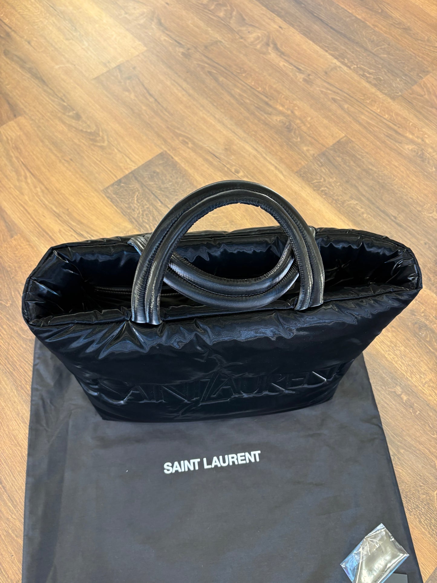 Saint Laurent shopper bag in silktech" trapuntato