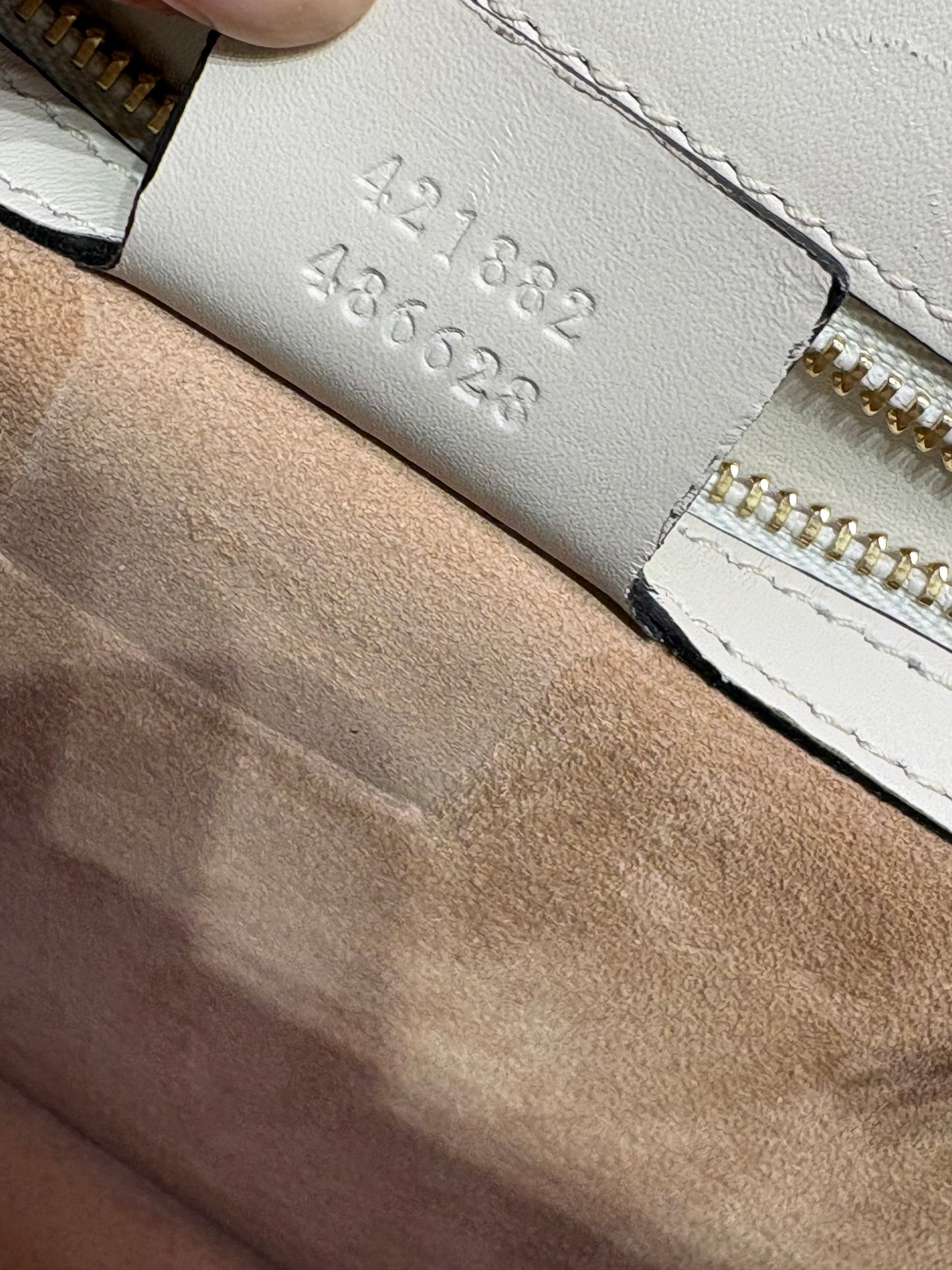Gucci Silvye borsa in pelle bianca doppia tracolla