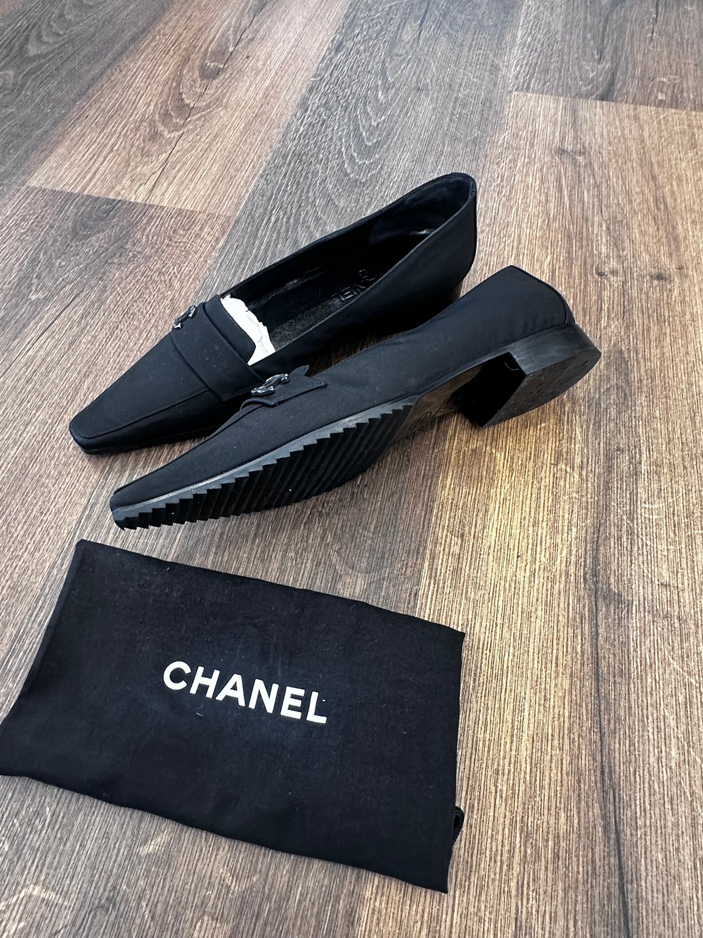 Chanel ballerine nylon con logo 38,5