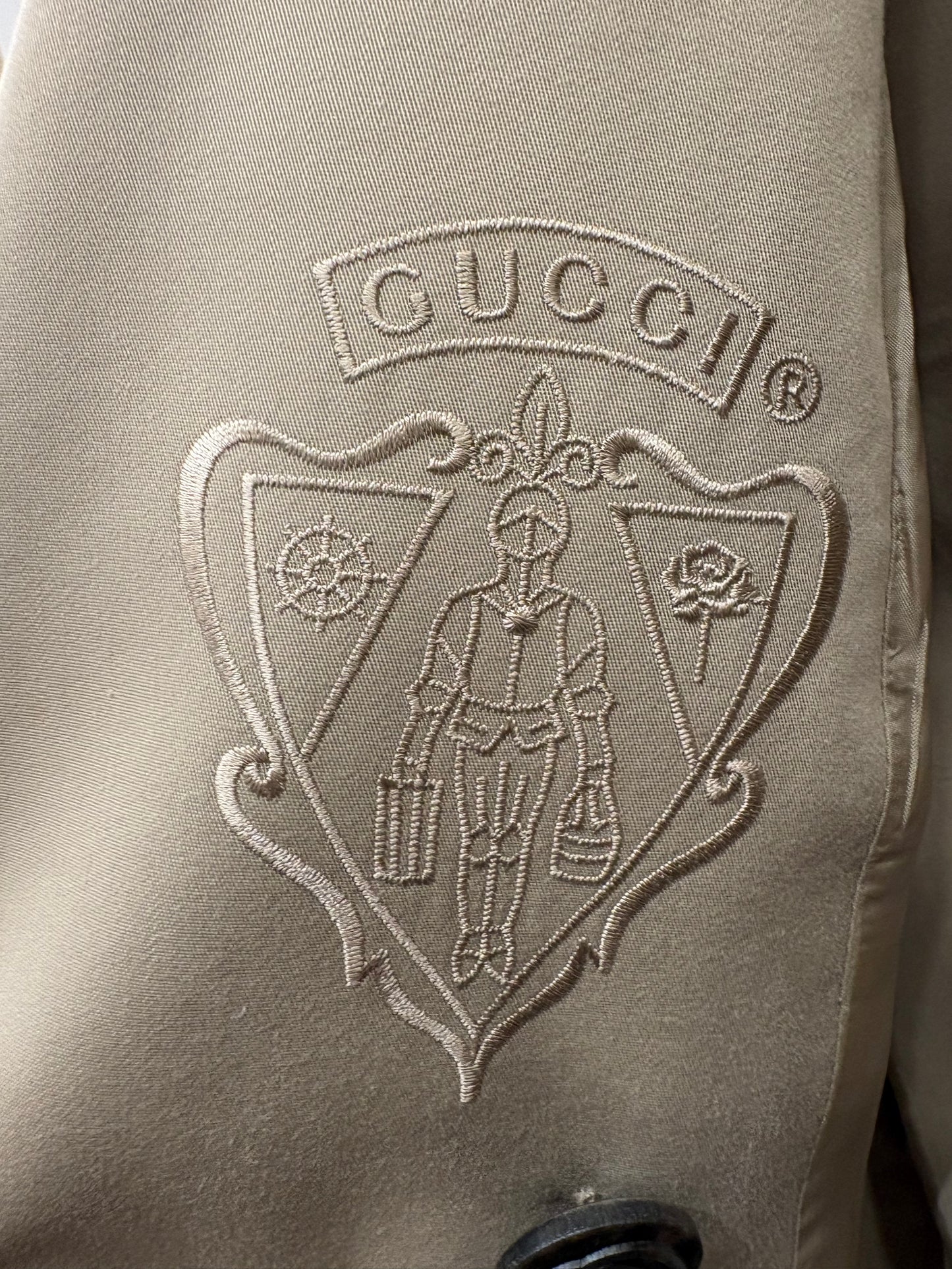 Gucci trench sfoderato S dettagli bamboo